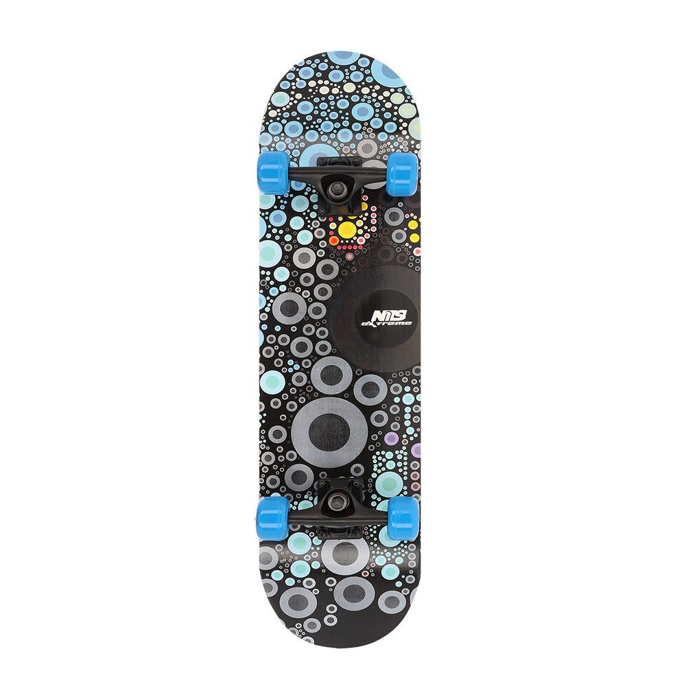 NILS EXTREME Skateboard Komplettboard Funboard Rollbrett (Spar-Set, 1-St., 78 x 20 cm rutschfest), 9-lagiges Ahorndeck, ABEC-7, PU-Rollen 54 mm
