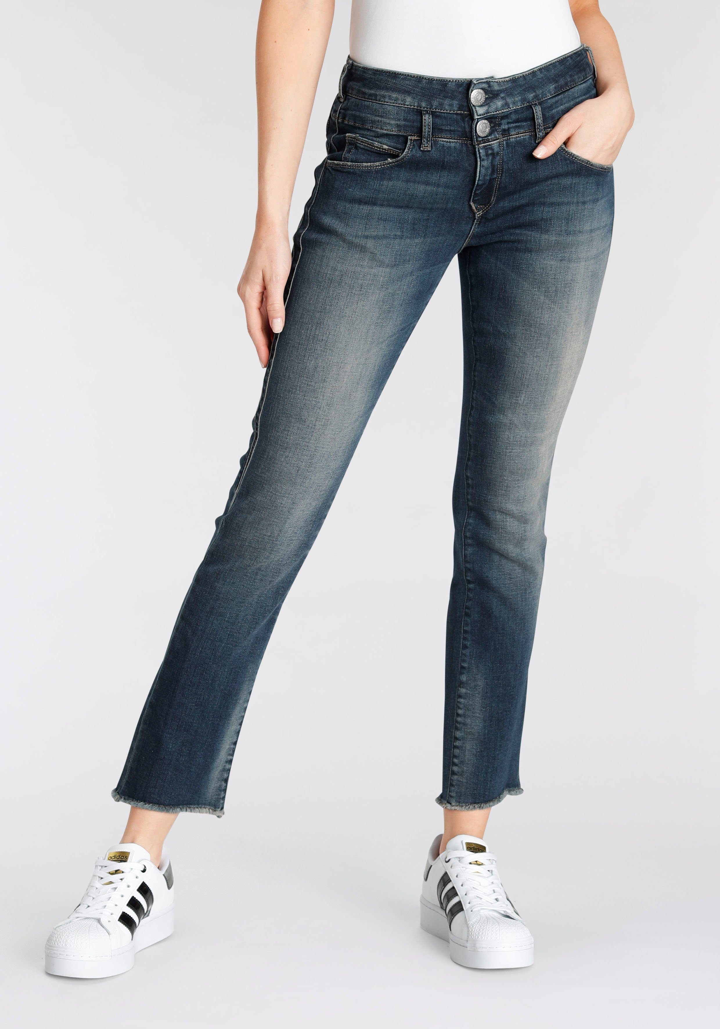 Herrlicher Slim-fit-Jeans BABY Cropped Denim Powerstretch in 7/8 Länge