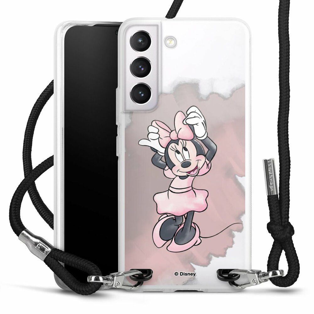 DeinDesign Handyhülle Mickey & Minnie Mouse Disney Motiv ohne Hintergrund, Samsung Galaxy S22 Handykette Hülle mit Band Case zum Umhängen