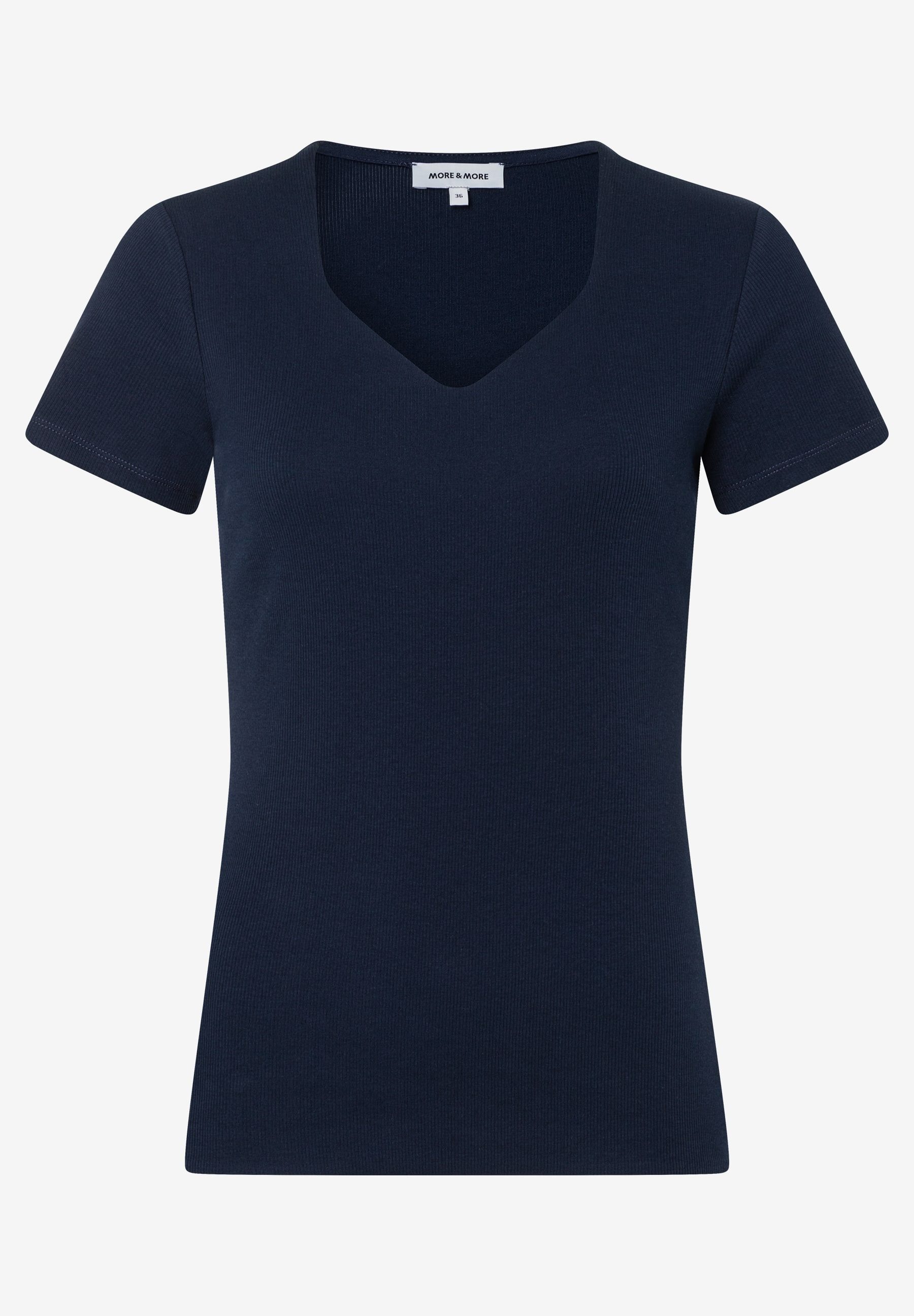 MORE&MORE T-Shirt T-Shirt mit dekorativem Ausschnitt