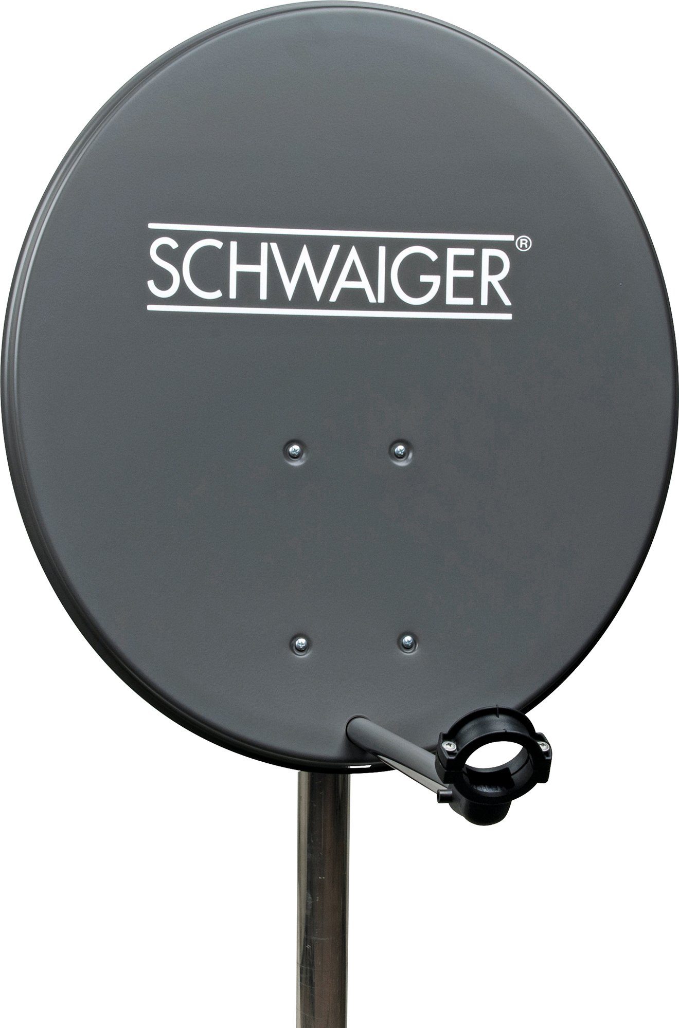 Schwaiger 719765 SAT-Antenne (55 cm, Stahl, Single LNB, anthrazit)