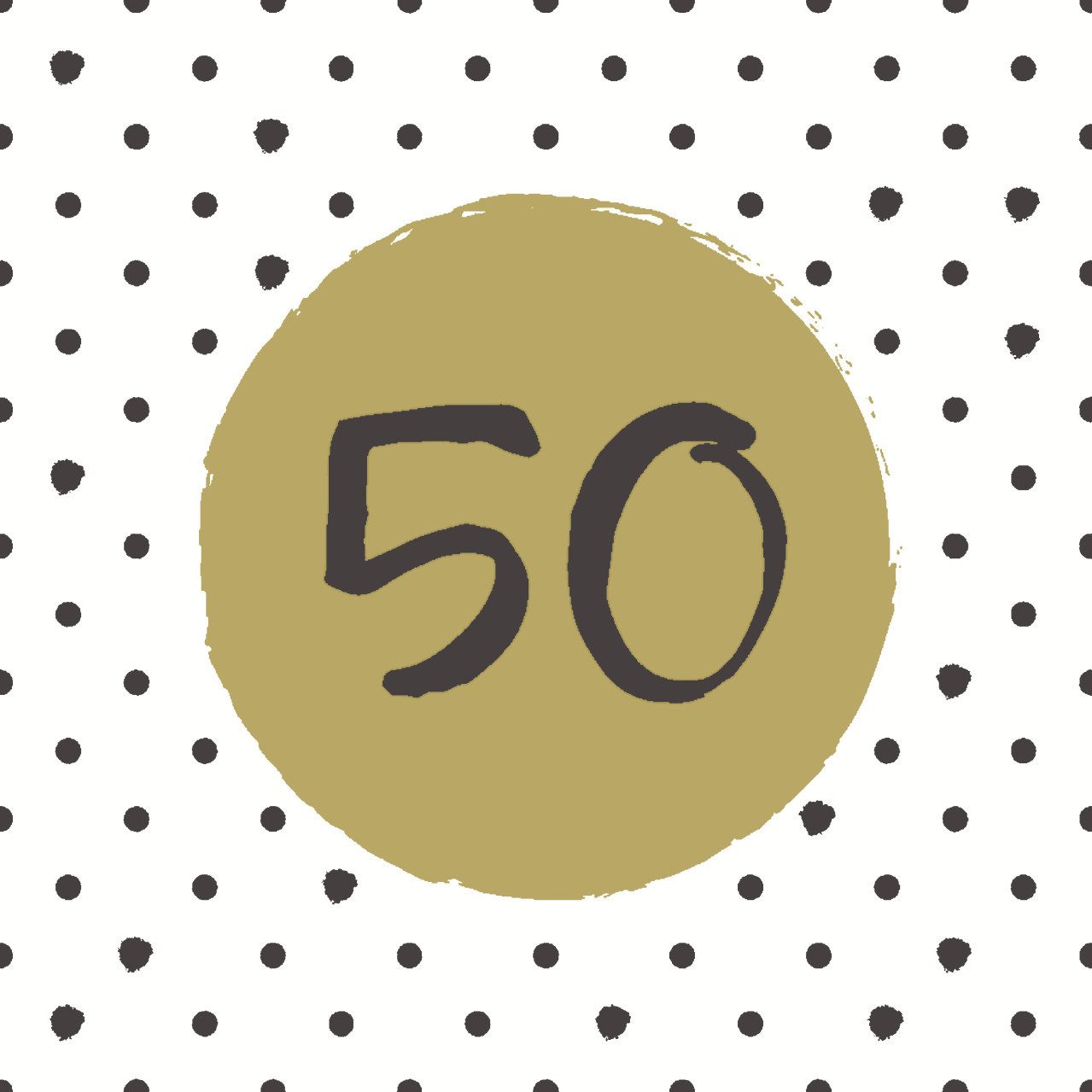 Duni Stoffserviette Duni Serviette 50th Happy Birthday 33 x 33 cm -