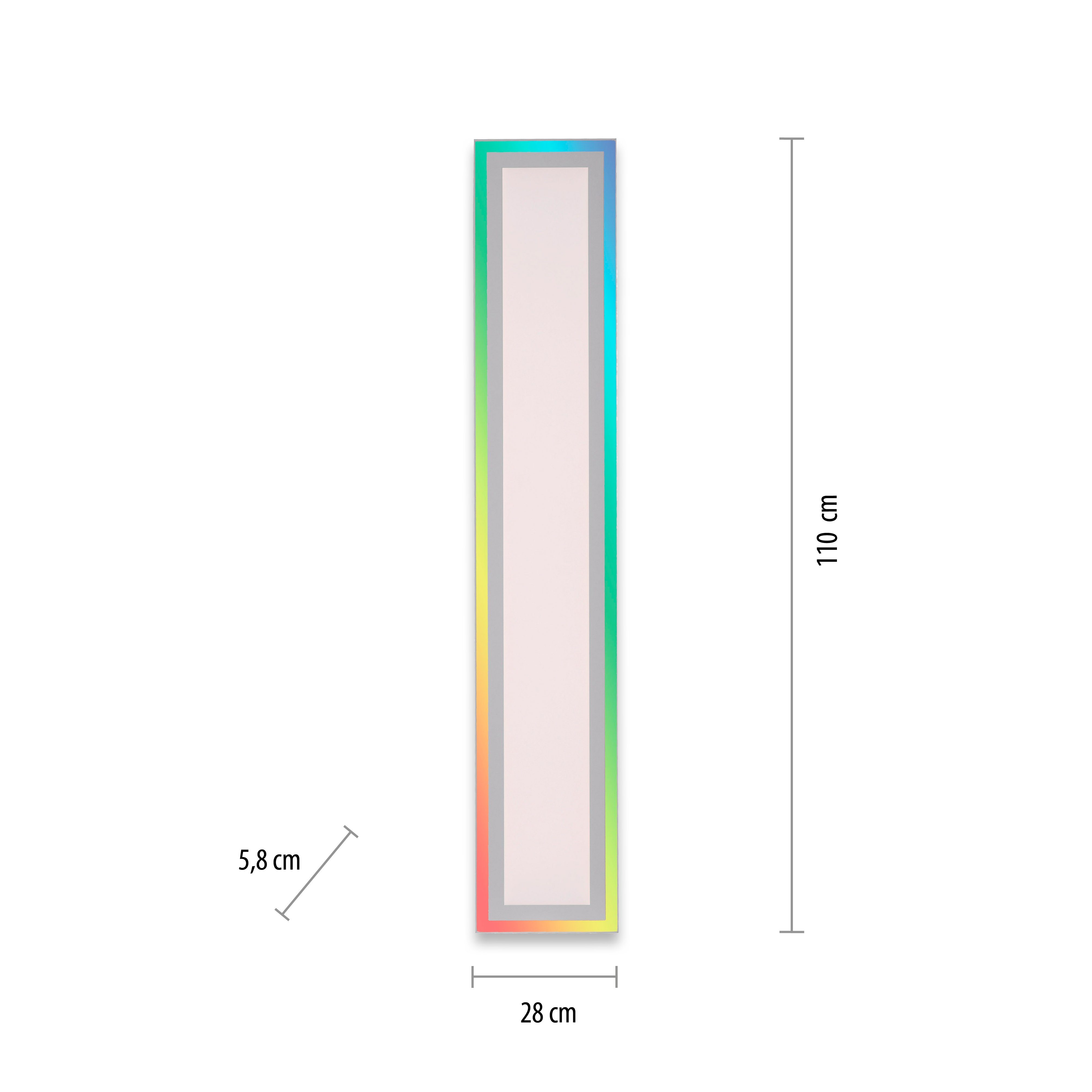 Fernbedienung, dimmbar, LED warmweiß Direkt integriert, - kaltweiß, LED, EDGING, über - Leuchten Deckenleuchte CCT Funk inkl. RGB-Rainbow, fest