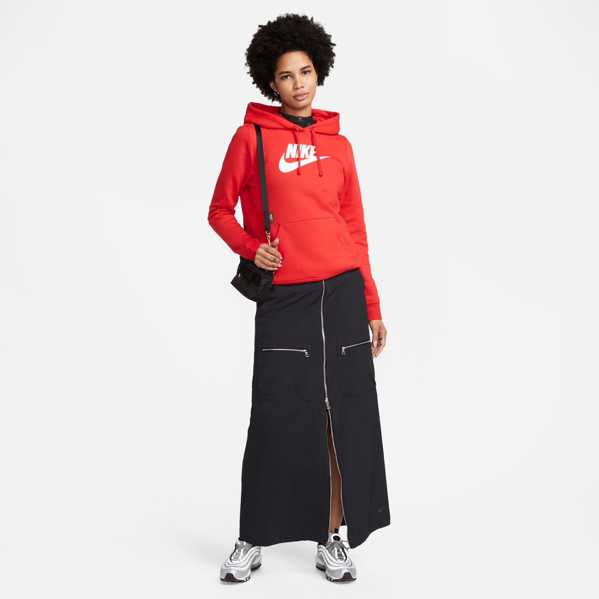 UNIVERSITY Pullover Hoodie Club Sportswear Nike Fleece Women's Logo Kapuzensweatshirt RED/WHITE