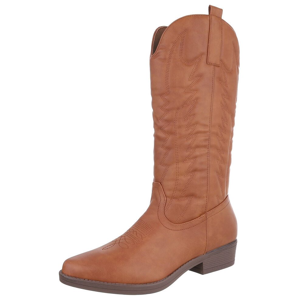 Ital-Design Elegante Damen-Stiefel mit Kunstvollem Design günstig online kaufen