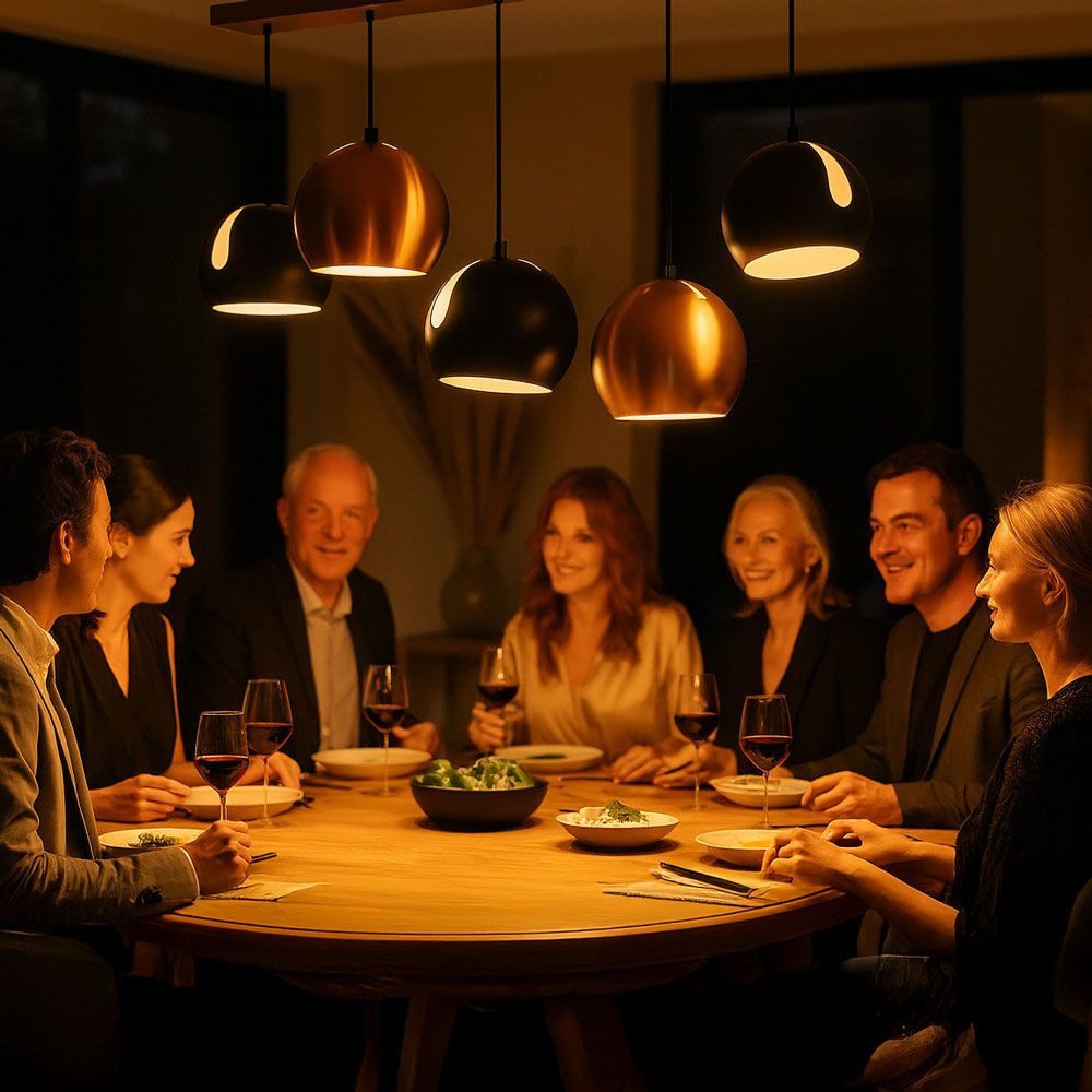 s.luce Pendelleuchte Ball Esstisch-Pendelleuchte 2-5-flammig Ø 20cm Balken 160cm Weiß