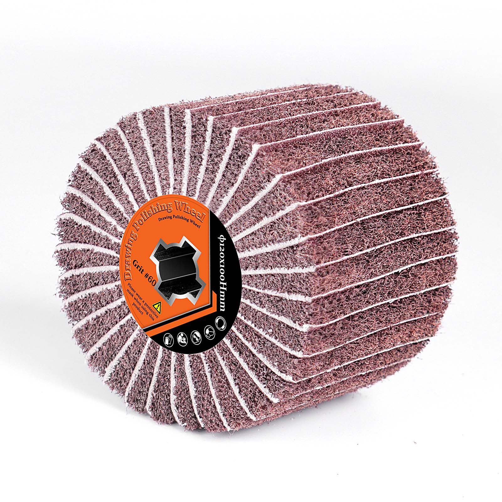 XERSEK Шлифовальный валик Kunstfaserbürste aus PA-Fasern + Schleifpapier, Satinwalze 60-320#, Holz Metall, Stein renovieren, schleifen, Oxid, Schmutz Lack entfernen