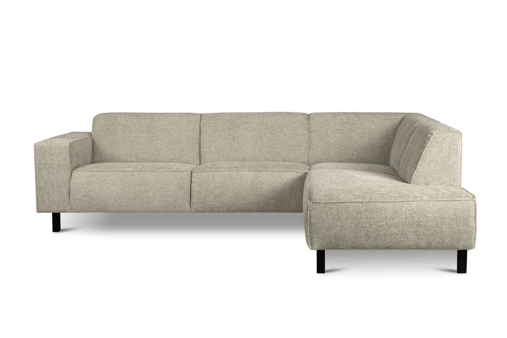 Home affaire Ecksofa LORCAN mit Holzfuß, Breite 275 cm, weiches Sitzgefühl, Massivholzfüsse, Chenille und Bouclé -Bezüge