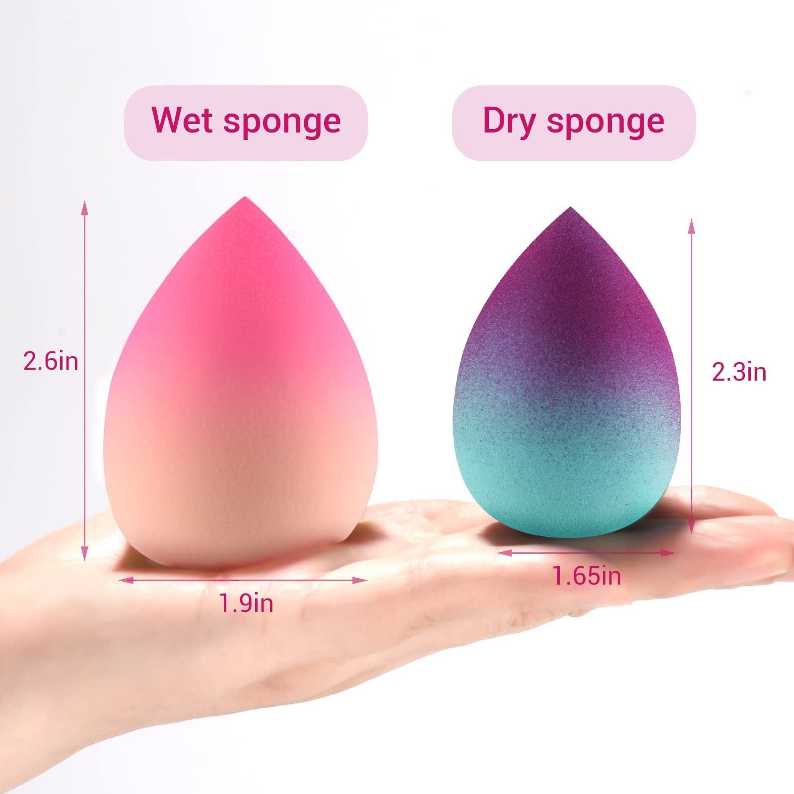 Bundviel Make-up Schwamm Make-up Sponge 3 Pieces-Set Extra Soft Make-up Sponge, 3 tlg.