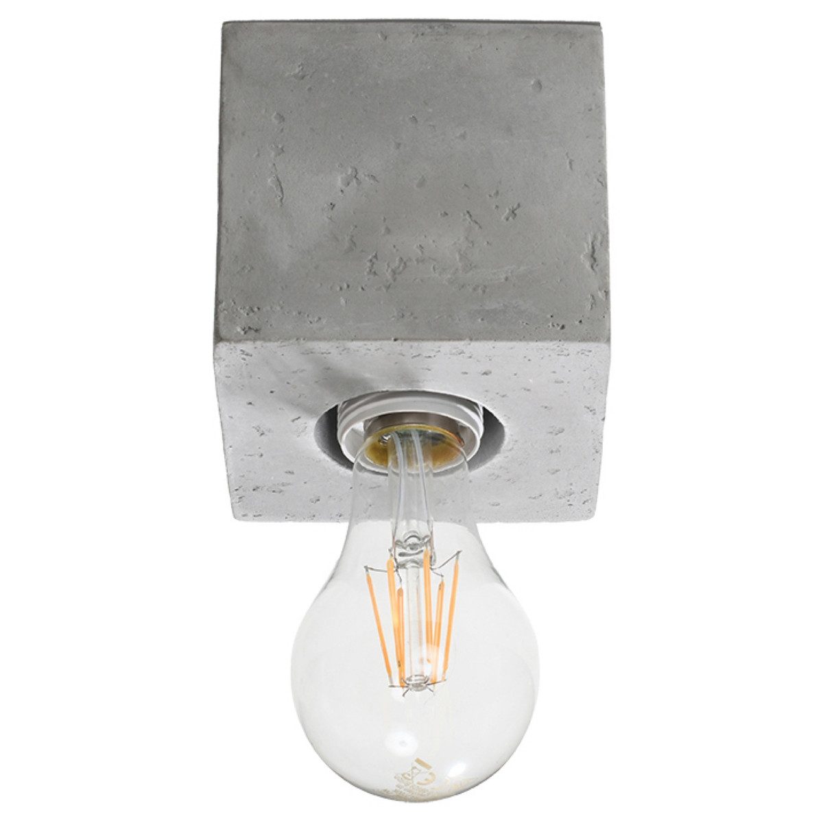 SOLLUX lighting Deckenleuchte Deckenleuchte Ariz Beton, Nicht enthalten