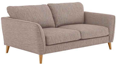 Home affaire 3-Sitzer MARSEILLE Sofa 206 cm, mit Massivholzbeinen aus Eiche, verschiedene Bezüge und Farbvarianten