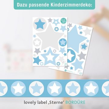 lovely label Wandsticker Sterne blau/ - Wandtattoo Kinderzimmer Baby
