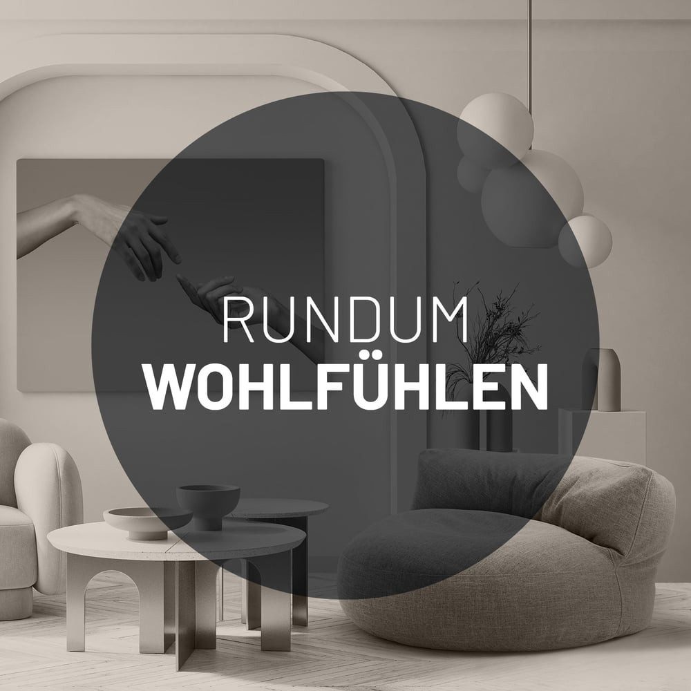 Lumaland Sitzsack Round Sofa Sitzkissen Bean Bag Couch Lounge, inkl. Rückenlehne In-& Outdoor 90x90x50cm