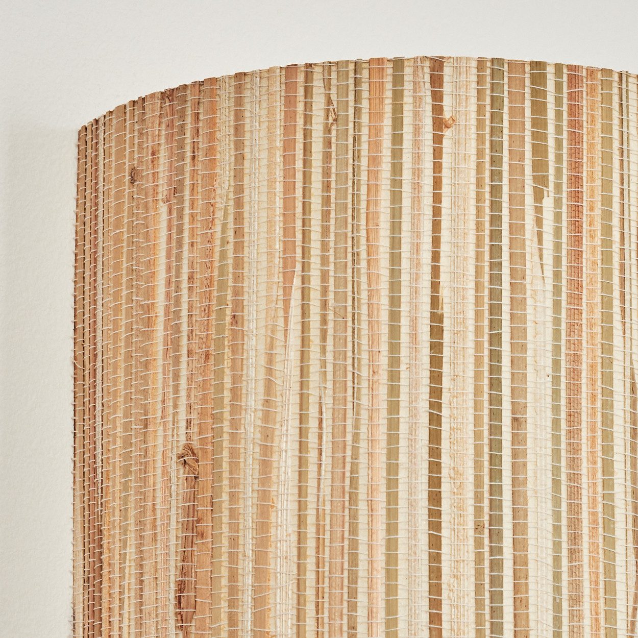 hofstein Wandleuchte Wandlampe aus Metall/Seegras in Schwarz/Natur, ohne Leuchtmittel, Wandleuchte m. Stecker/Schalter, Kabel, UP & Down Lichteffekt, 1 x E27