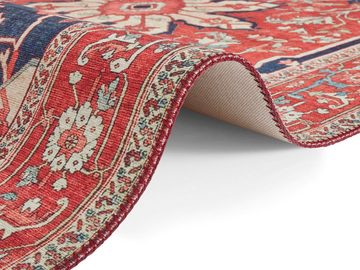 Teppich Täbriz, ELLE DECORATION, rechteckig, Höhe: 5 mm, Orient Optik, Vintage Design, gekettelt, kräftige Farben