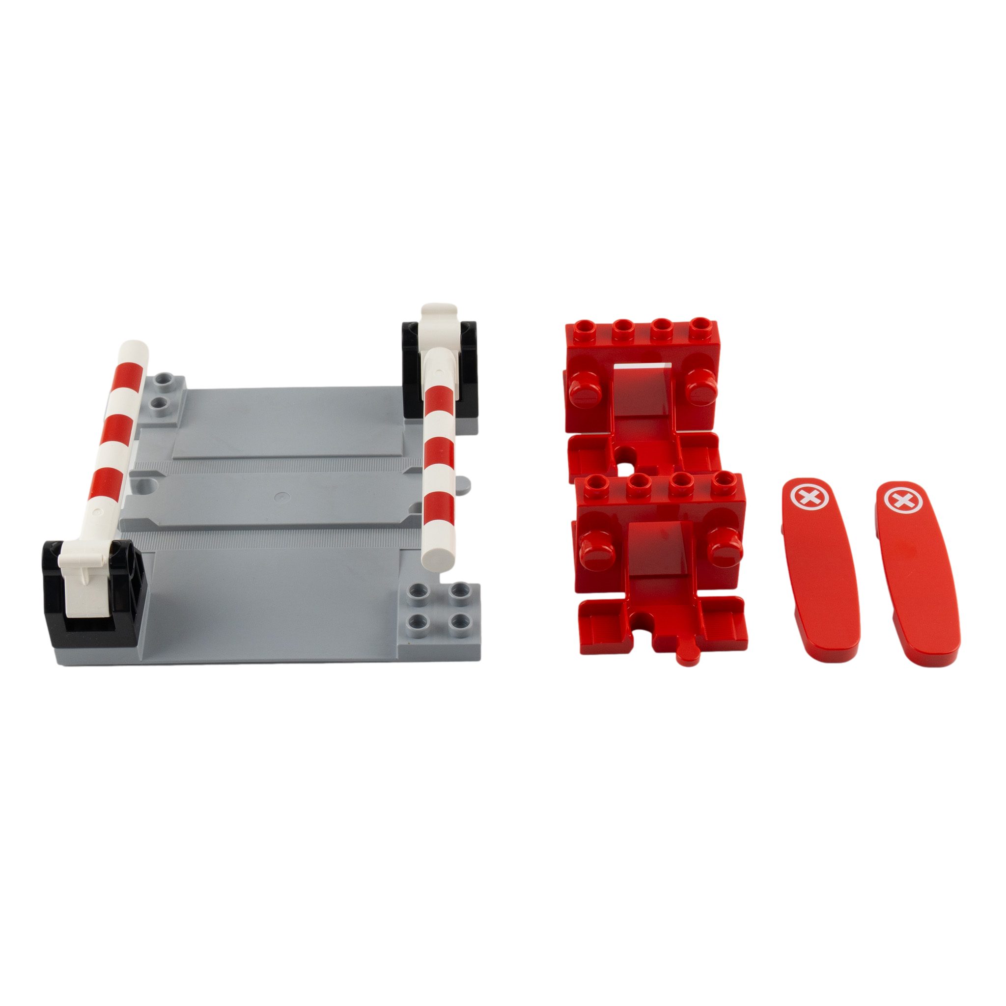 LEGO® DUPLO® Bahnübergang mit Code-Steinen & Prellböcken - 9 Teile Spielbausteine