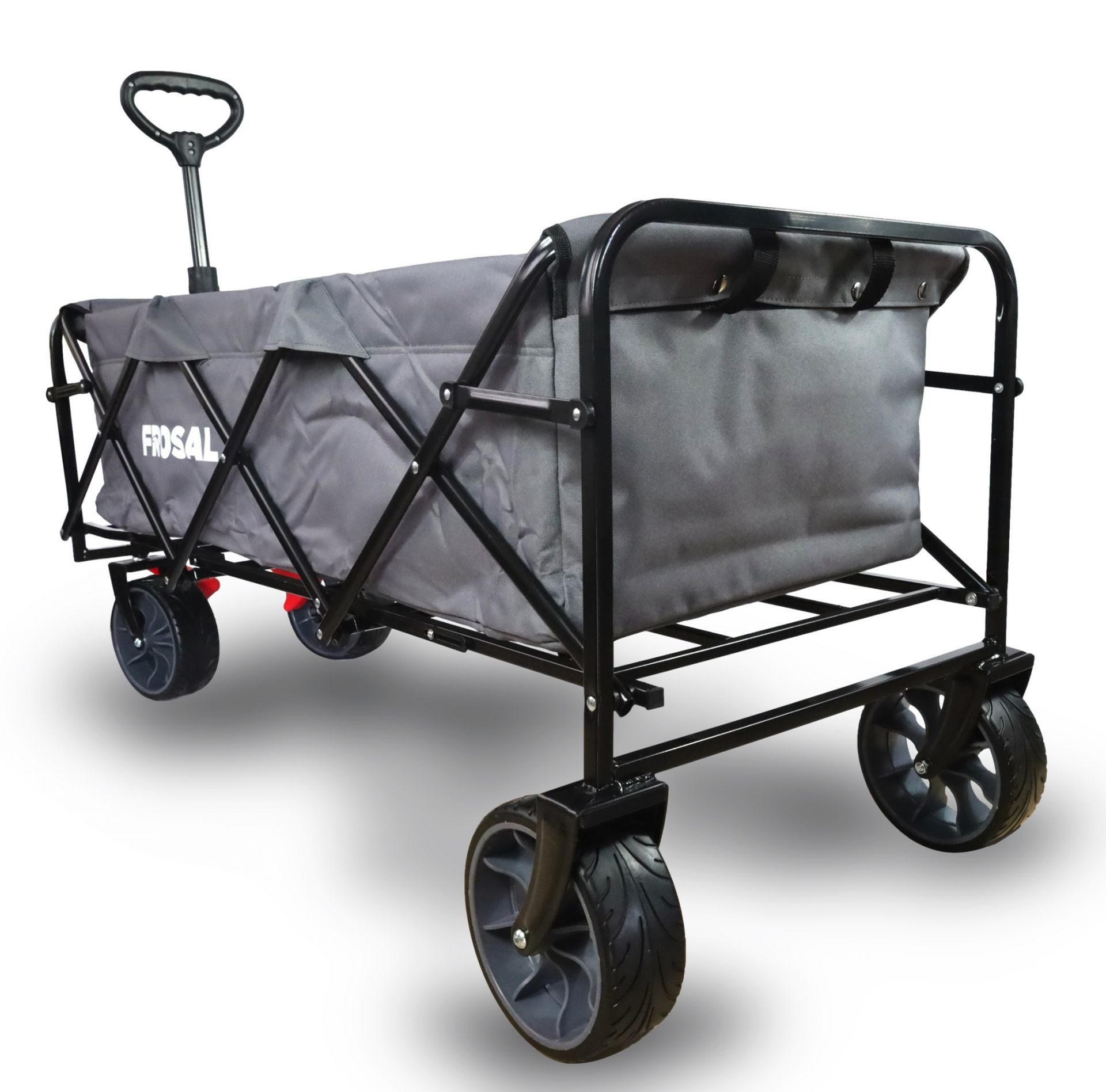 Frosal Bollerwagen Oskar faltbar XXL grau groß & lang, faltbar grau XXL groß