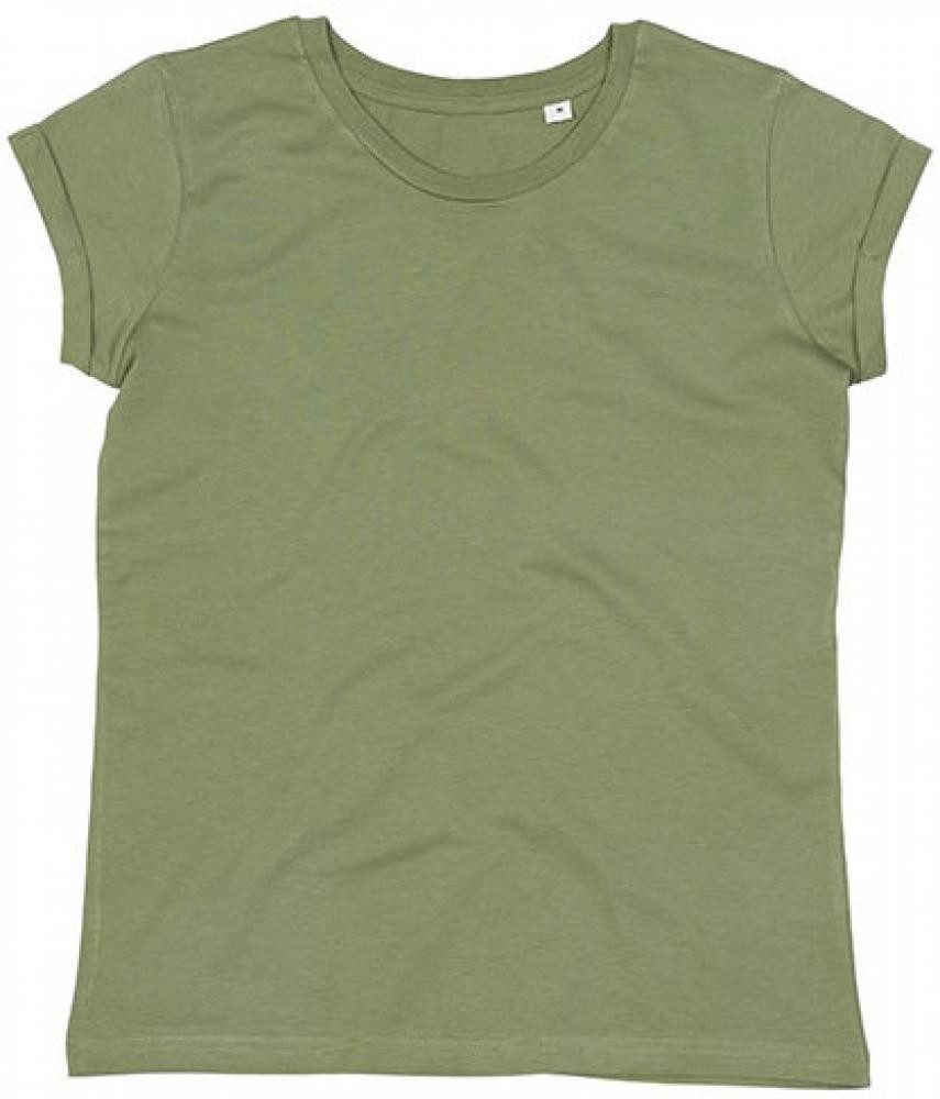 Rundhalsshirt Women´s Roll Sleeve Damen T-Shirt