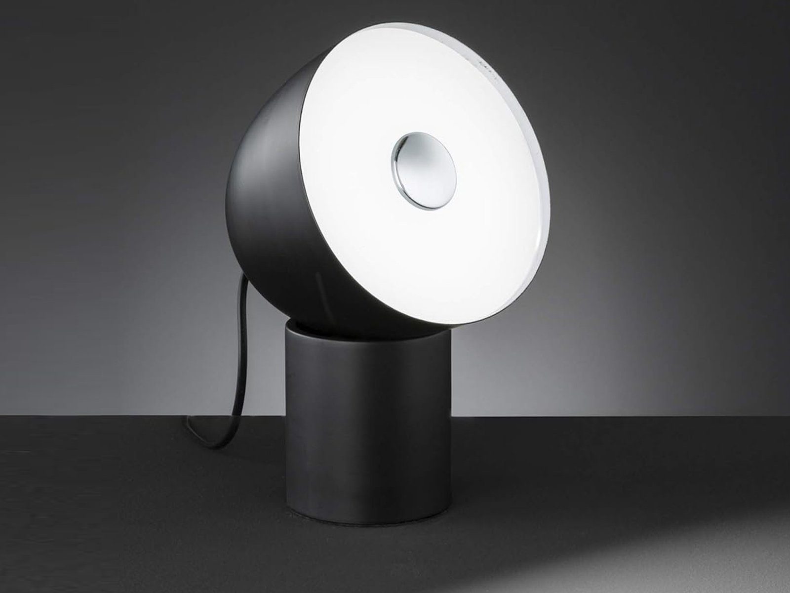 WOFI LED Nachttischlampe, LED fest integriert, Warmweiß, coole kleine Lampe Schwarz / Weiß, Fensterbank Treppenhaus, Höhe 25cm