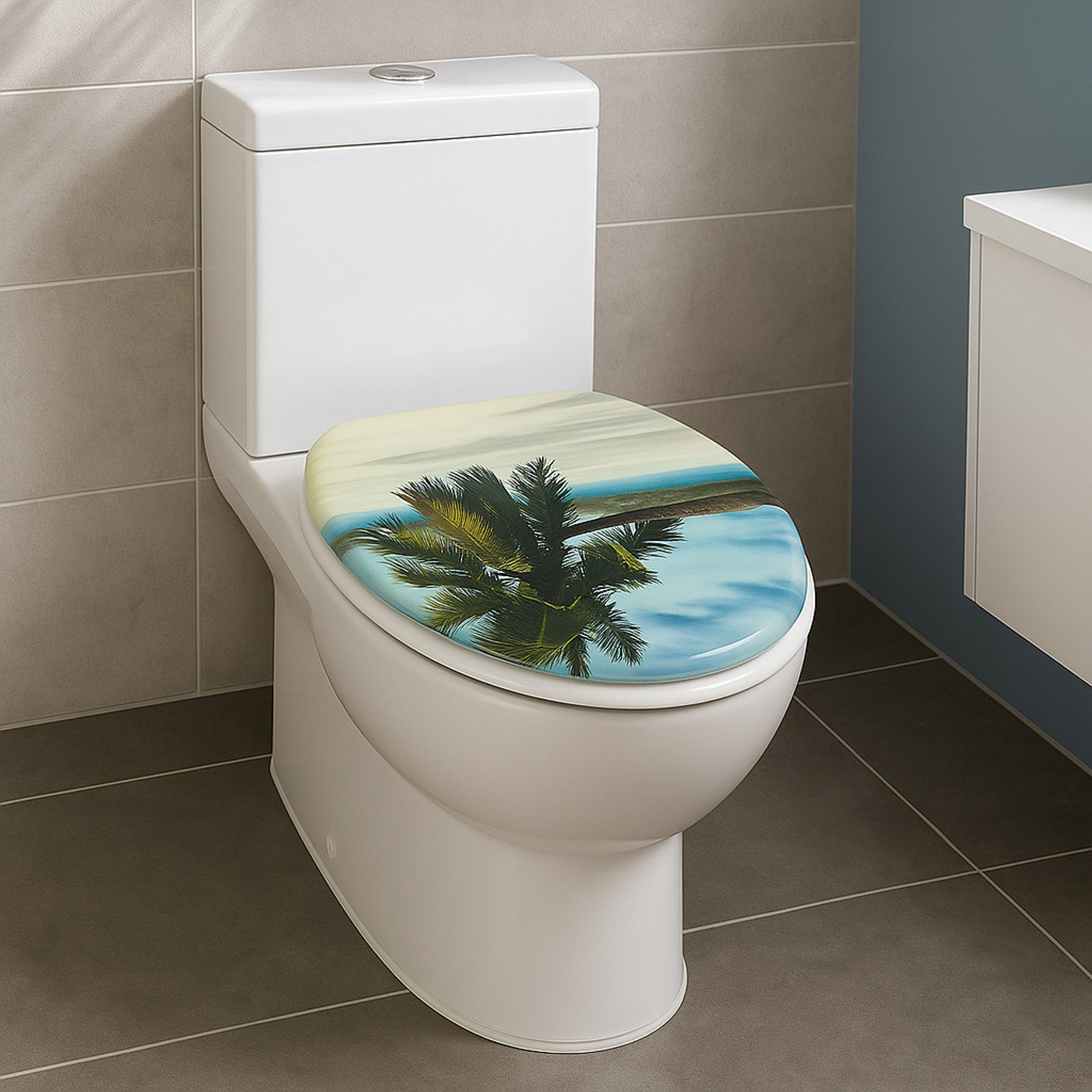 BURI WC-Sitz mit Absenkautomatik Toilettendeckel Klobrille Toilettensitz 3D günstig online kaufen