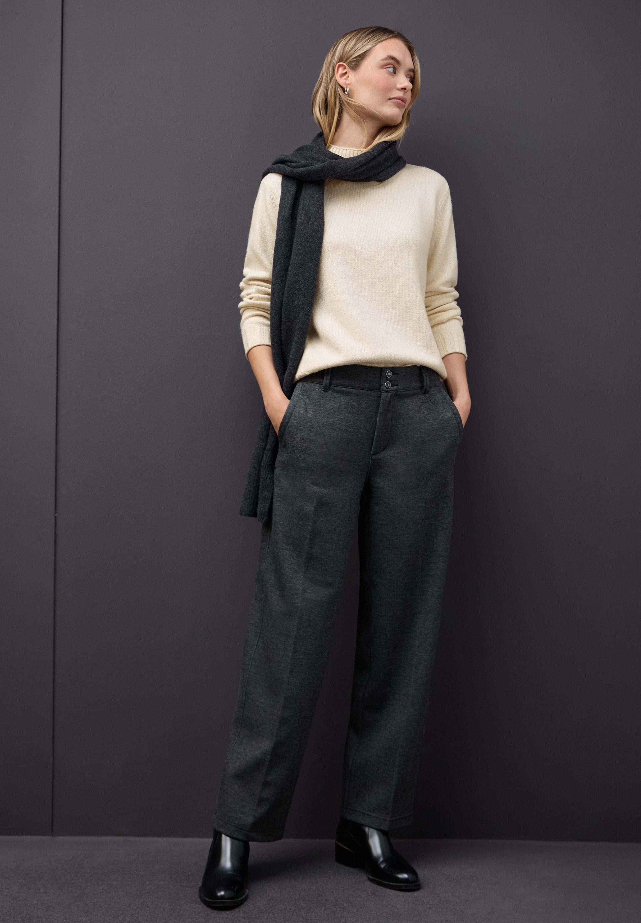 STREET ONE Rollkragenpullover mit Rippbündchen