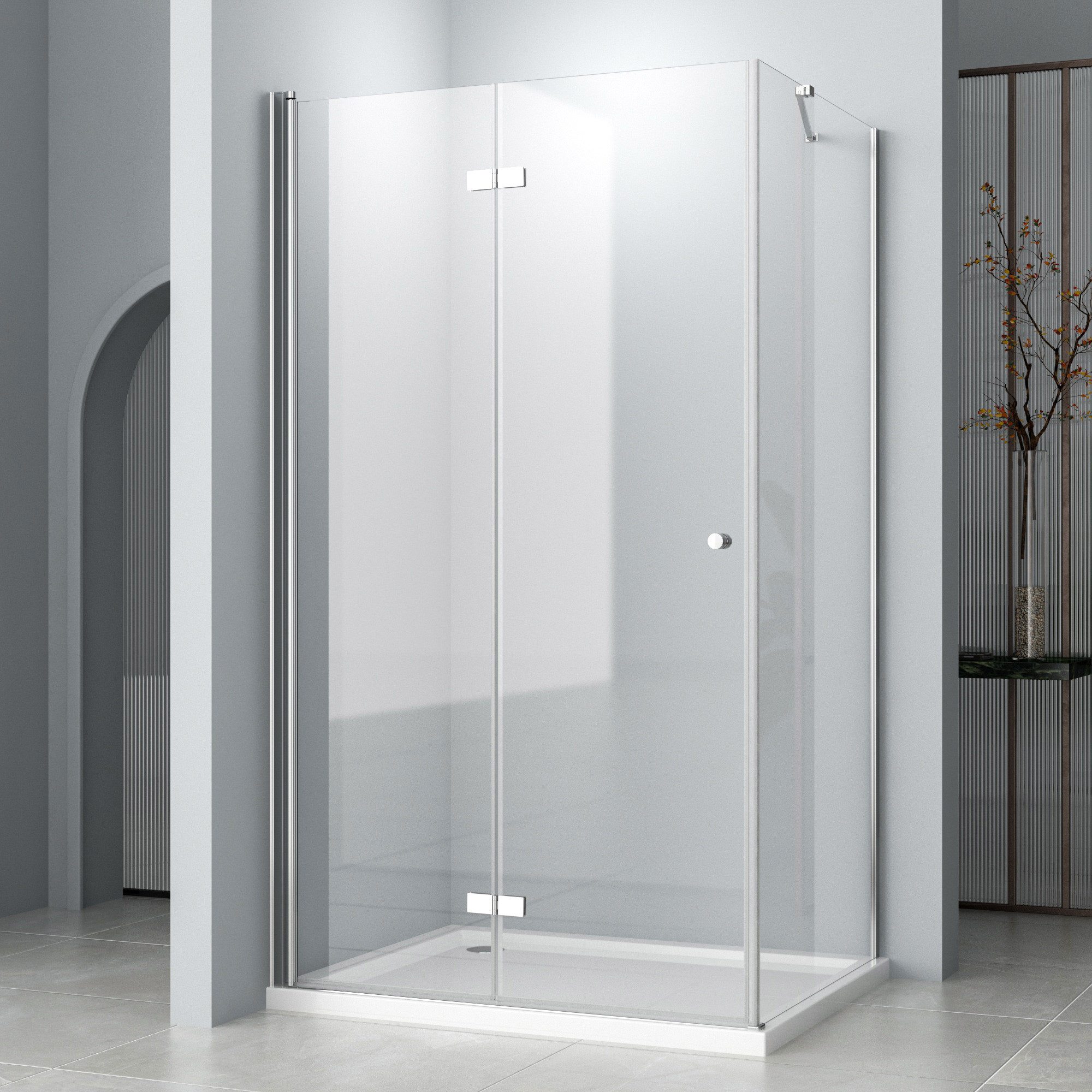 Hopibath Eckdusche Duschkabine Falttür mit Seitenwand günstig online kaufen