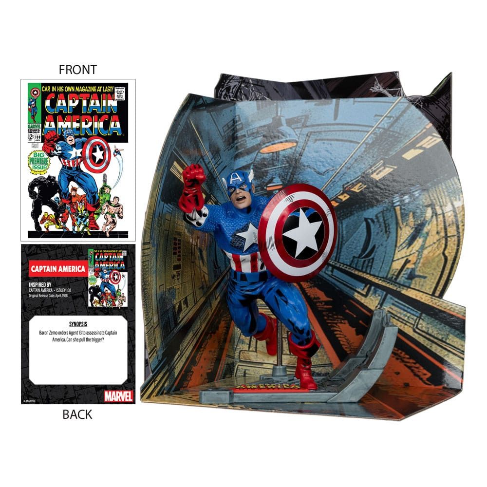 McFarlane Toys Merchandise-Figur Marvel Collection 1/10 Captain America (Captain America #100) 12 cm