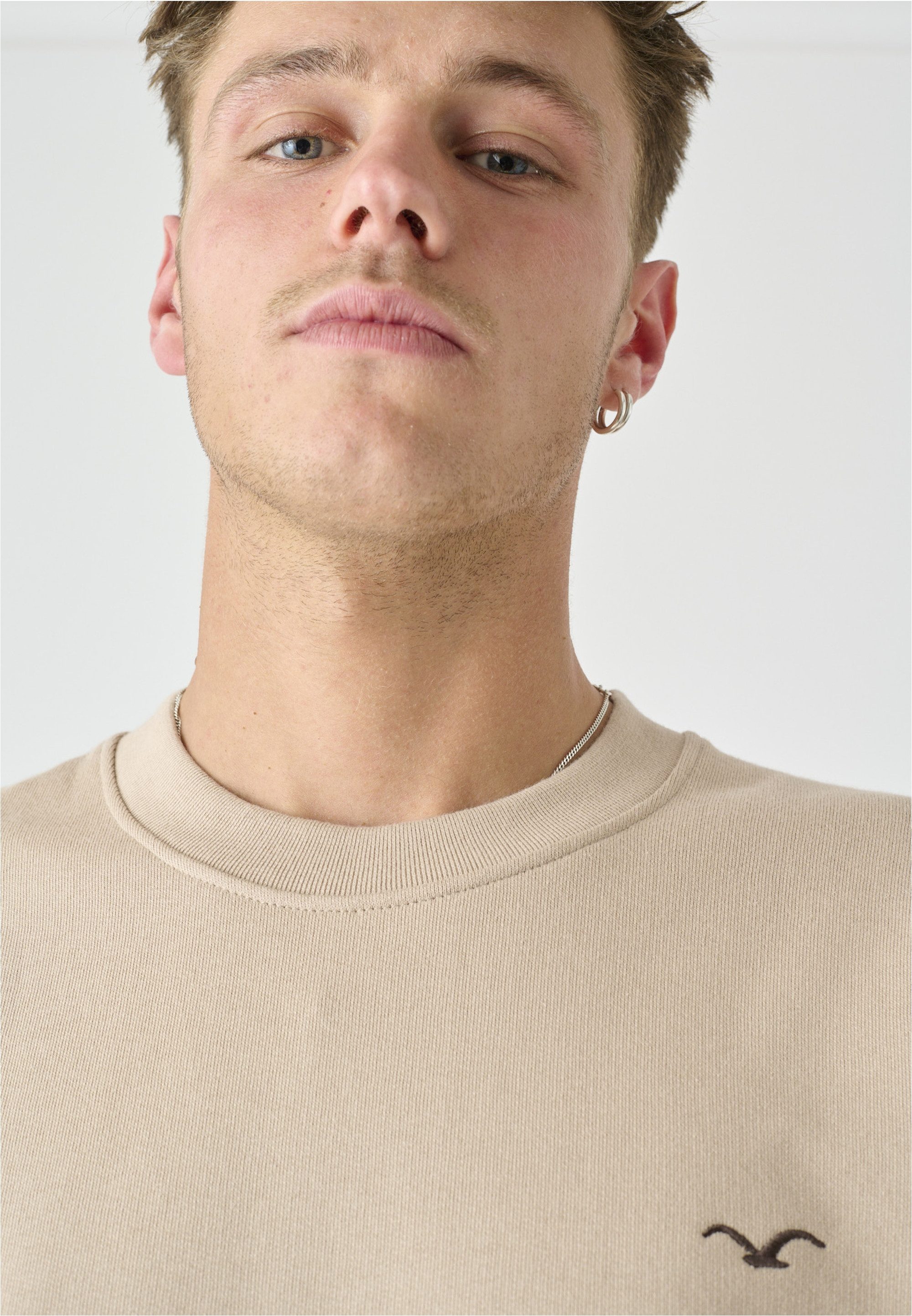 Cleptomanicx Sweatshirt Ligull Boxy mit kleiner Möwenstickerei