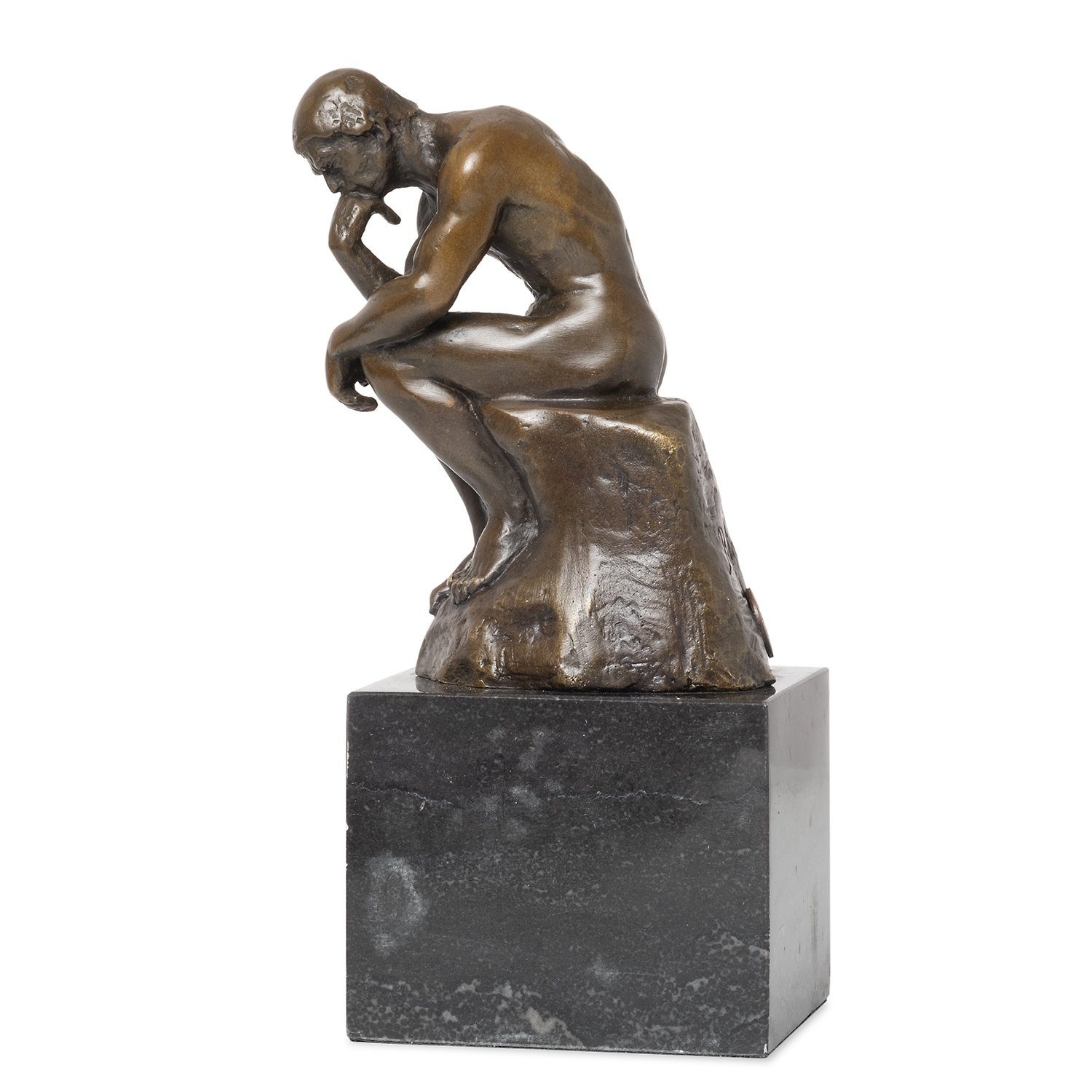 Moritz Skulptur Bronzefigur Der Figuren Deko Regal für Vitrine Denker, Schreibtisch Skulptur Bronzefigur