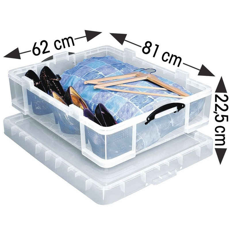 REALLYUSEFULBOX Aufbewahrungsbox, 70 Liter, verschließbar und stapelbar