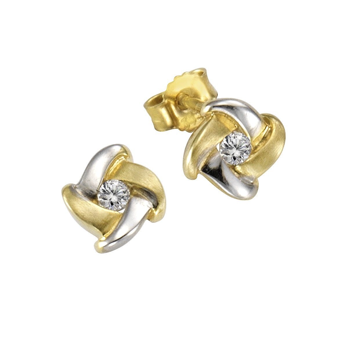 Vivance Paar Ohrstecker 333 Gold zweifarbig günstig online kaufen