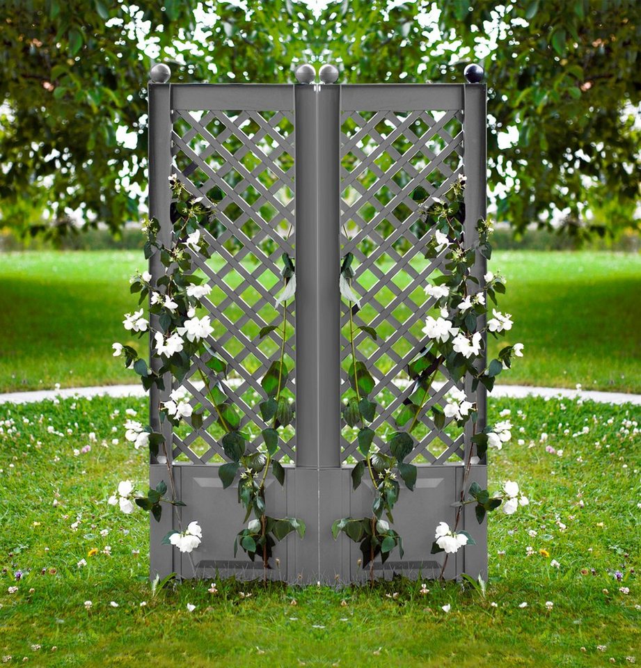 KHW Rankgitter mit Erdspieß, 2 Stk., BxTxH je 43x6x140 cm