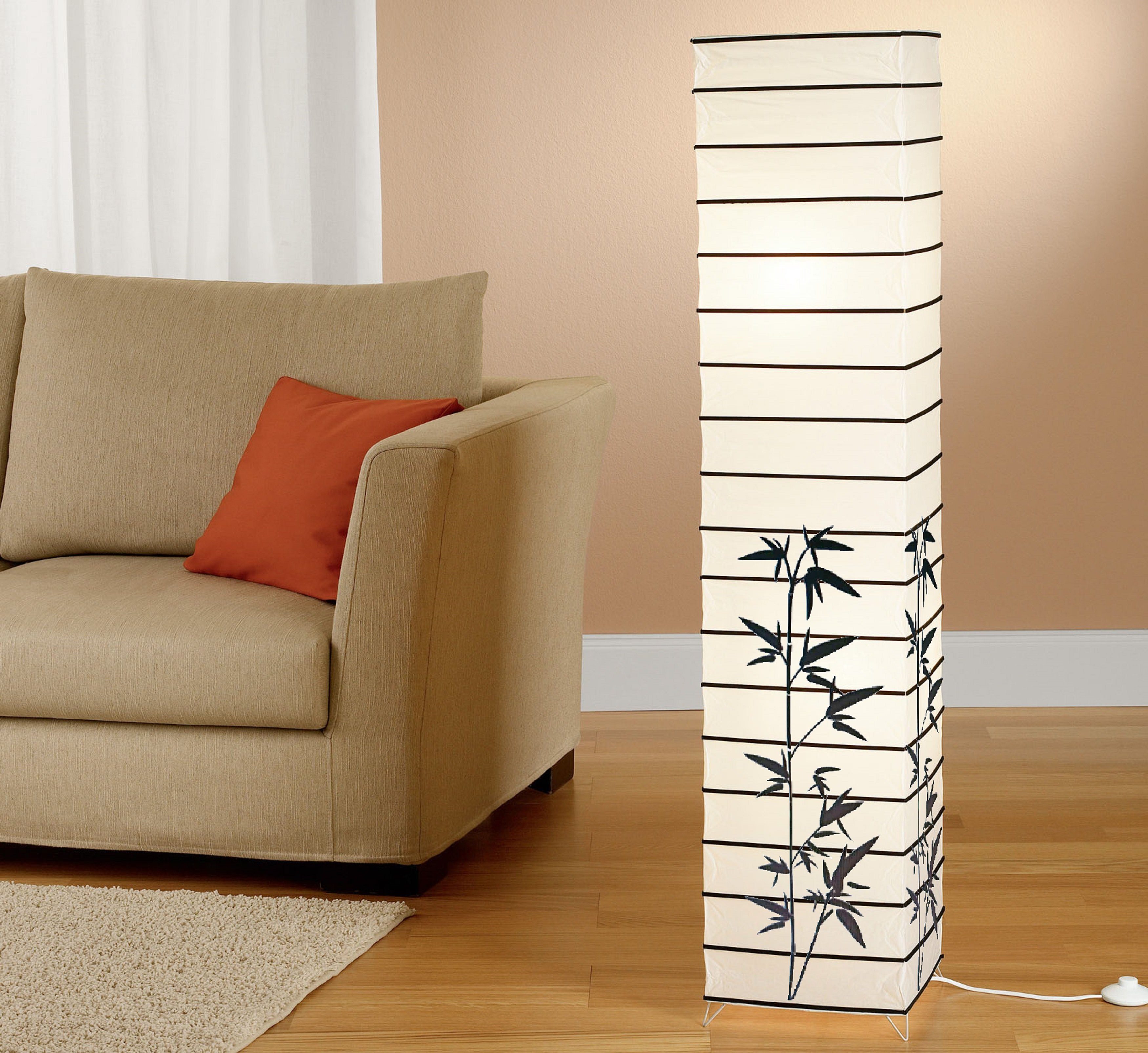 TRANGO Stehlampe, 1212 Design Standleuchte *JAPAN* Reispapierlampe *HANDMAD günstig online kaufen