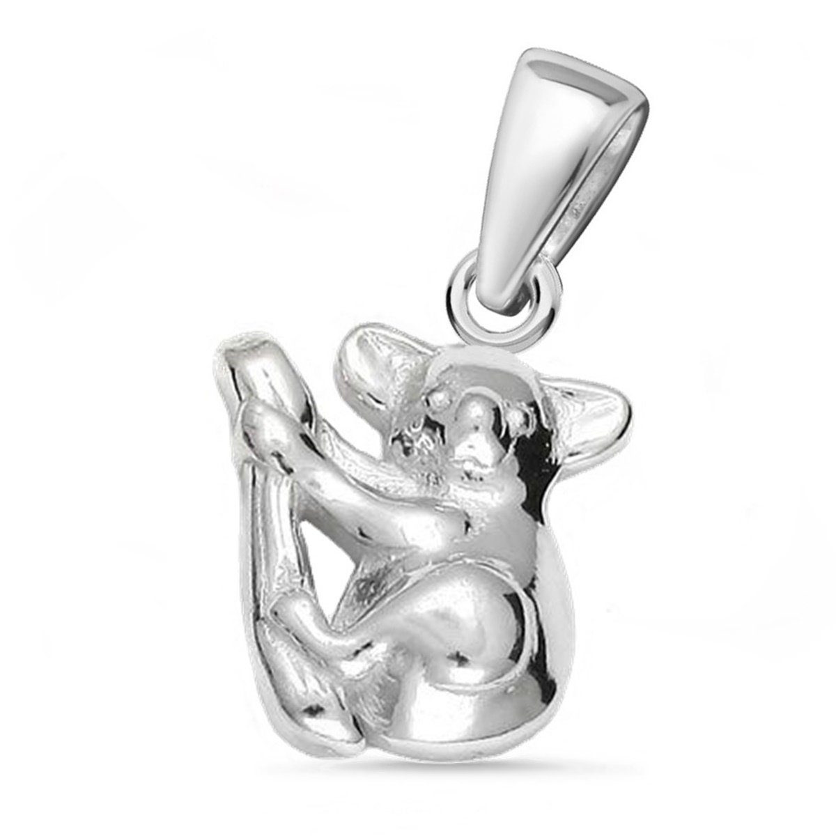 Hufeisen Stück, Ast für Kettenanhänger auf Bär Etui) Kettenanhänger 925 Goldene Halskette Koala inkl. Anhänger Silber (1