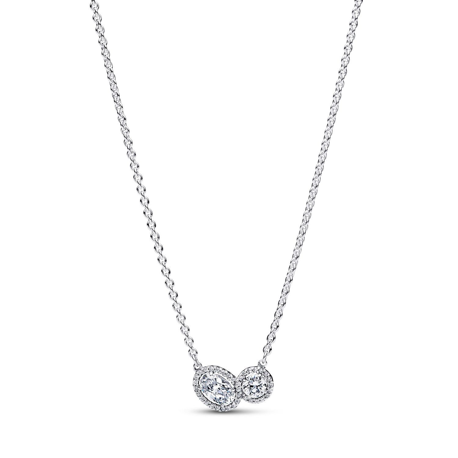 Kette mit Anhänger -45 Umarmender Heiligenschein Silber