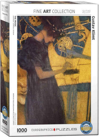 empireposter Puzzle Gustav Klimt - Die Musik - 1000 Teile Puzzle - Format 68x48 cm, 1000 Puzzleteile