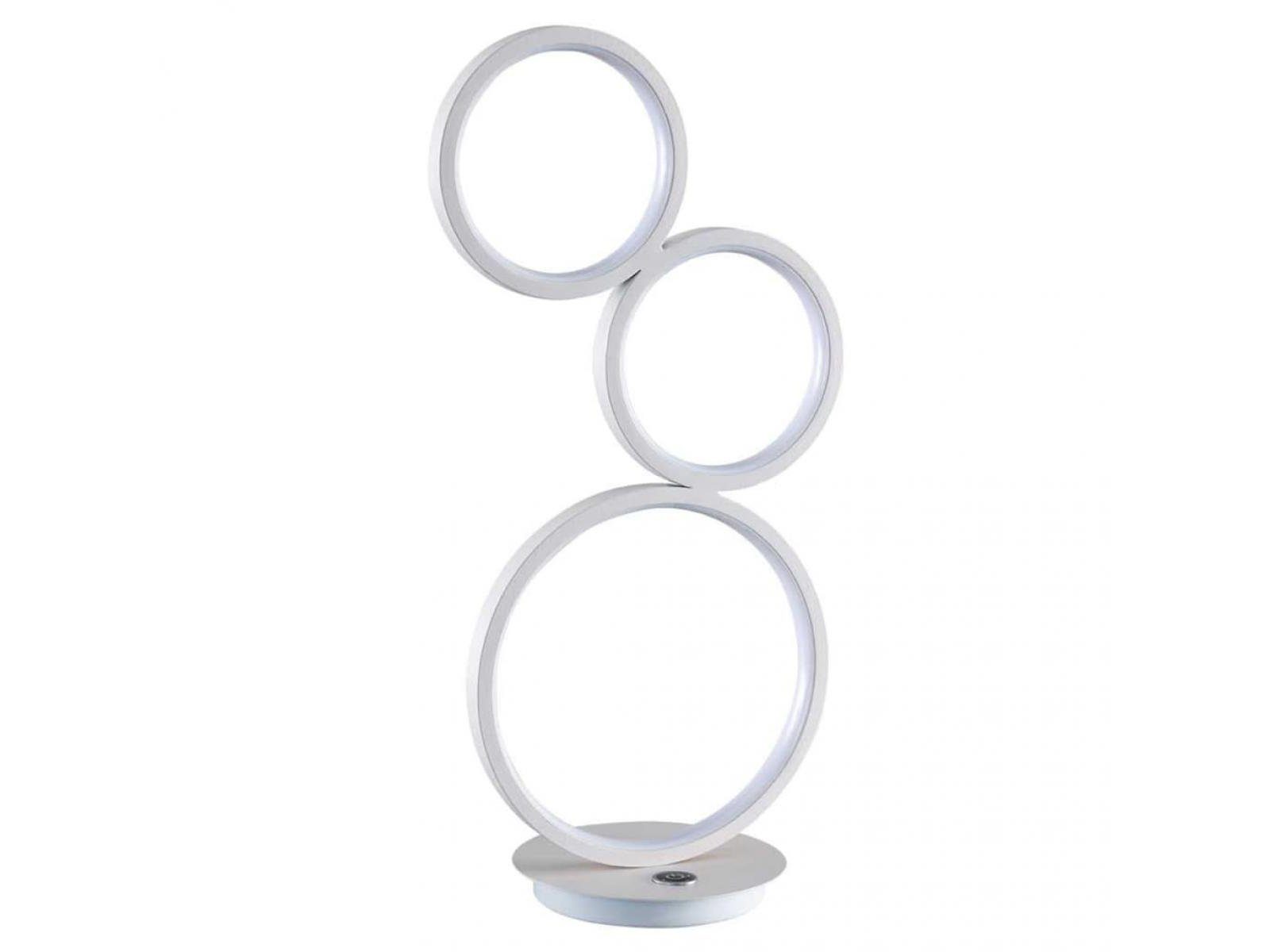 ausgefallene Warmweiß, Höhe LED groß, Weiß, Fensterbank, fest Tischleuchte, dimmbar, 44,5cm WOFI LED Ring-Lampe integriert, Dimmfunktion,