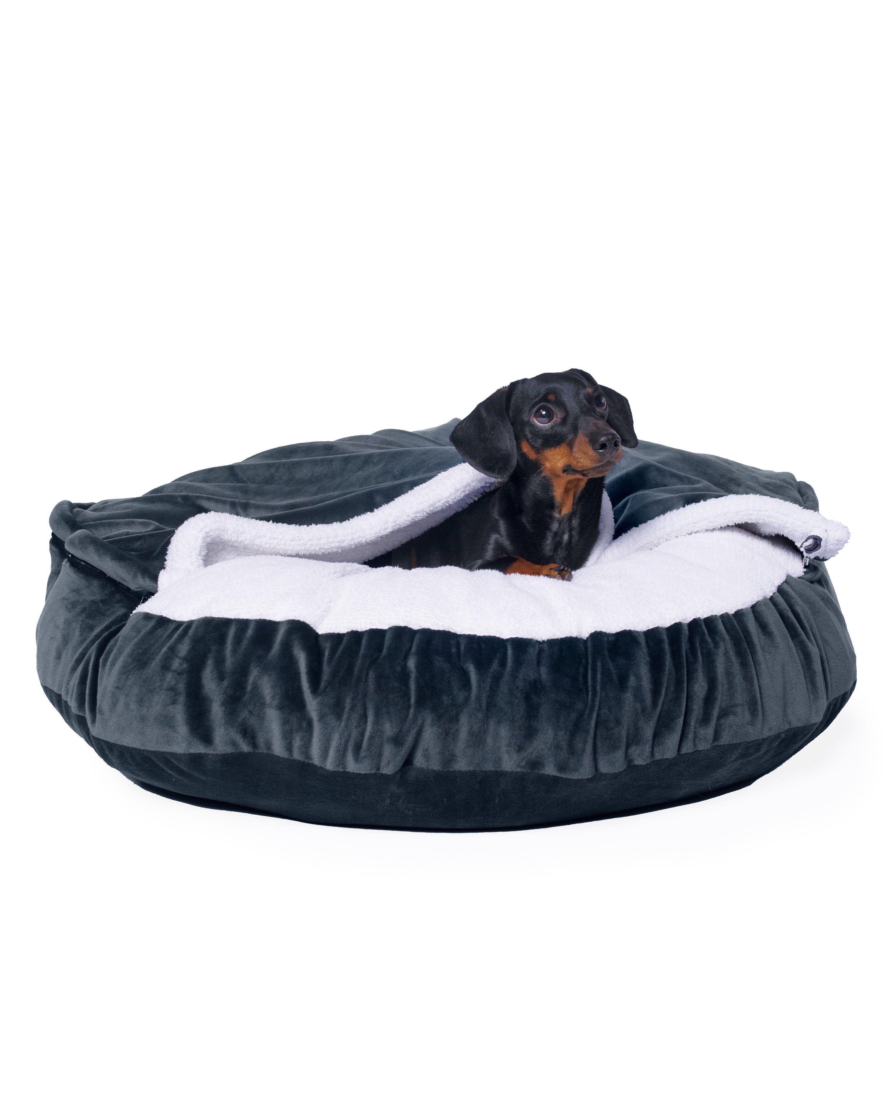 lous Hundematratze Anti-Stress Hundebett mit abnehmbarer Kuscheldecke, Antistress, Flauschiger Innenstoff, Abnehmbare Kuscheldecke