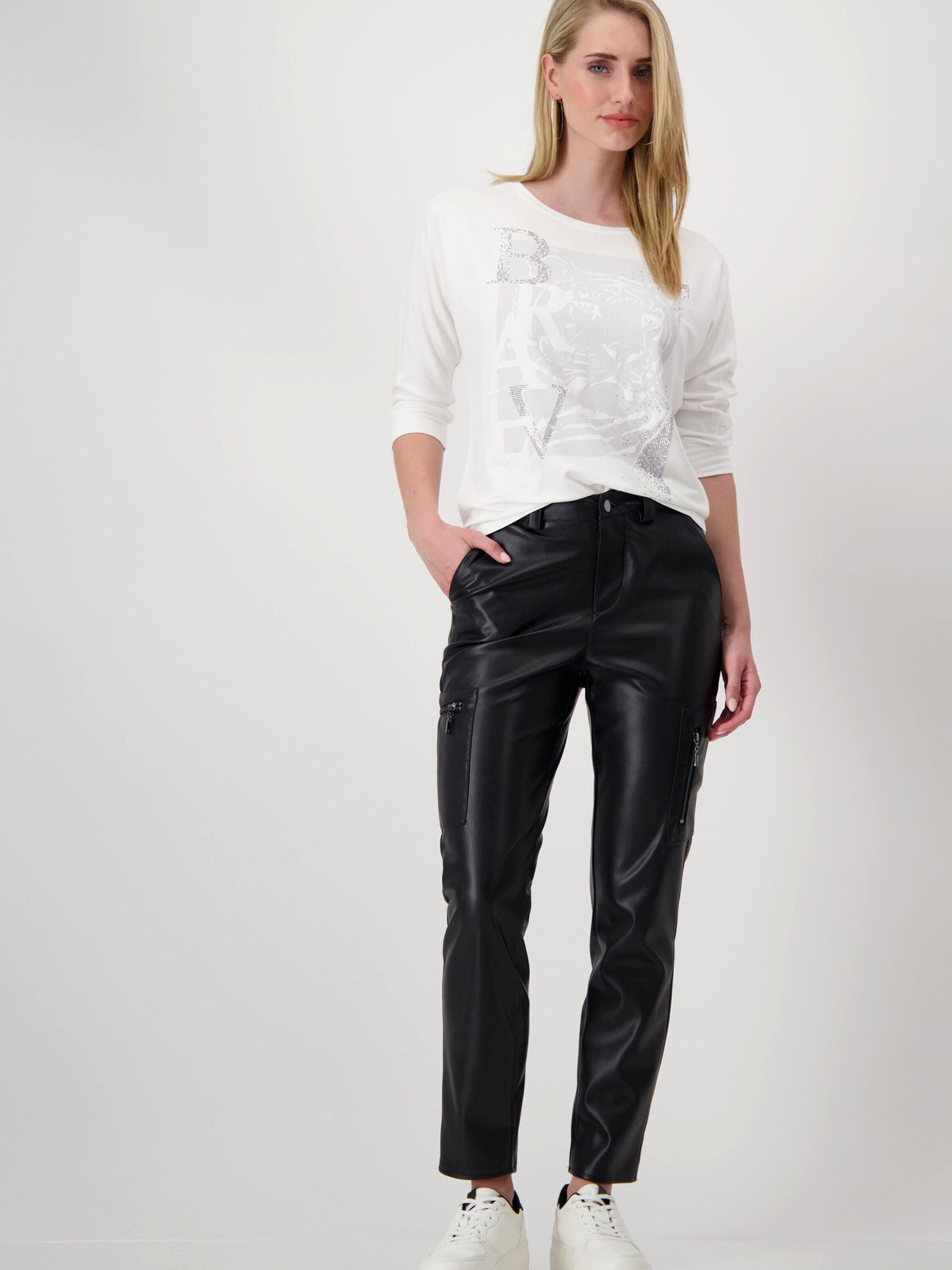 Monari 3/4-Arm-Shirt (1-tlg) Ziersteine