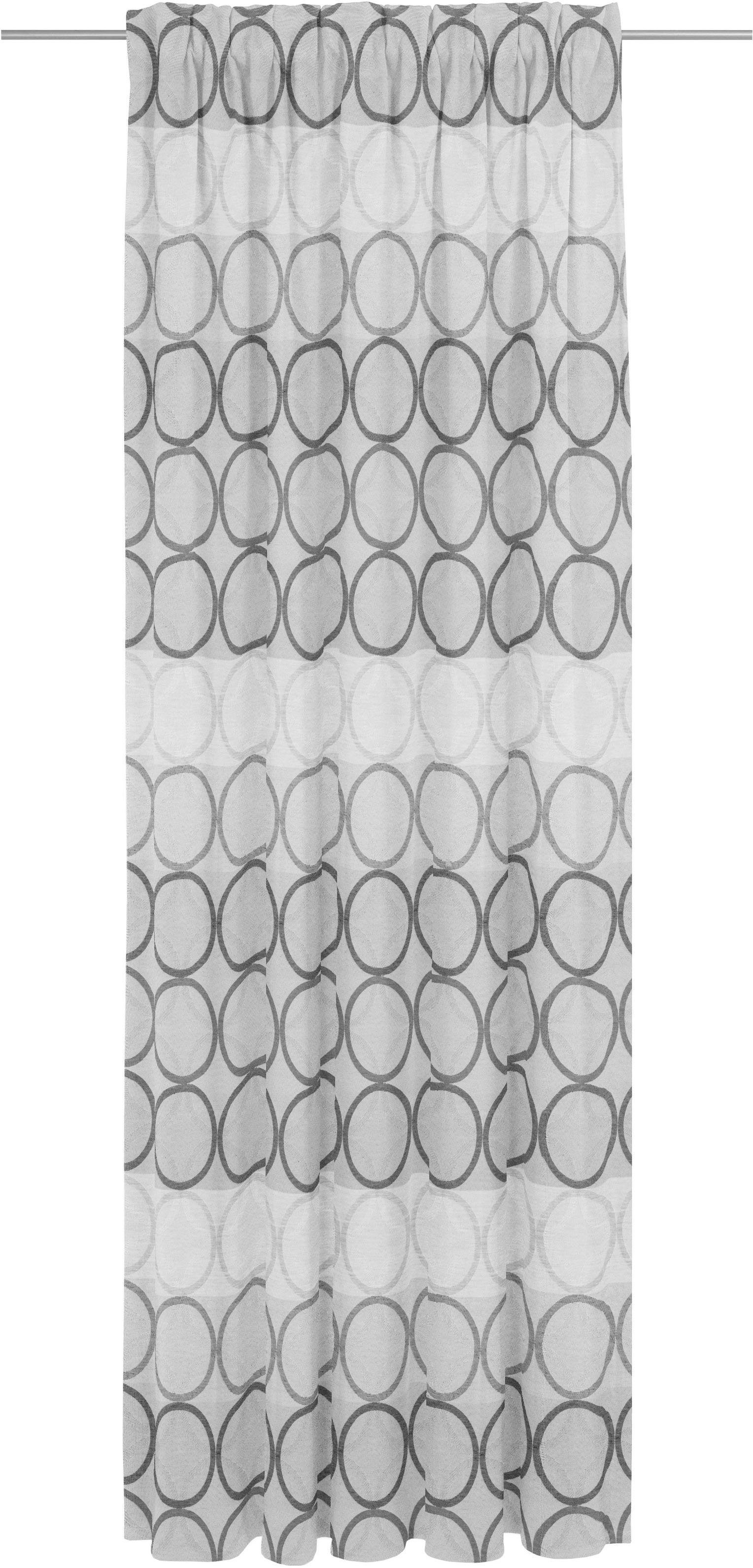 Vorhang (1 Multifunktionsband Wirth, blickdicht, Jacquard Zirbello, St), dunkelgrau