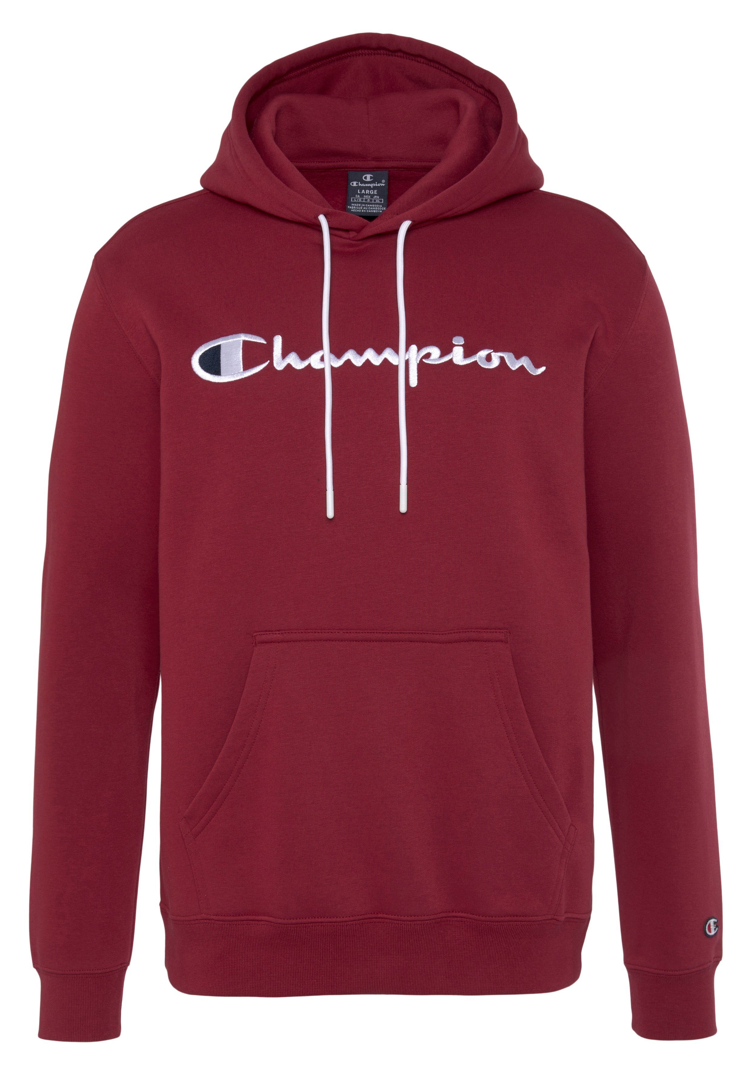 Champion Sweatshirt Classic Sweatshirt Log Hooded large Bordeaux