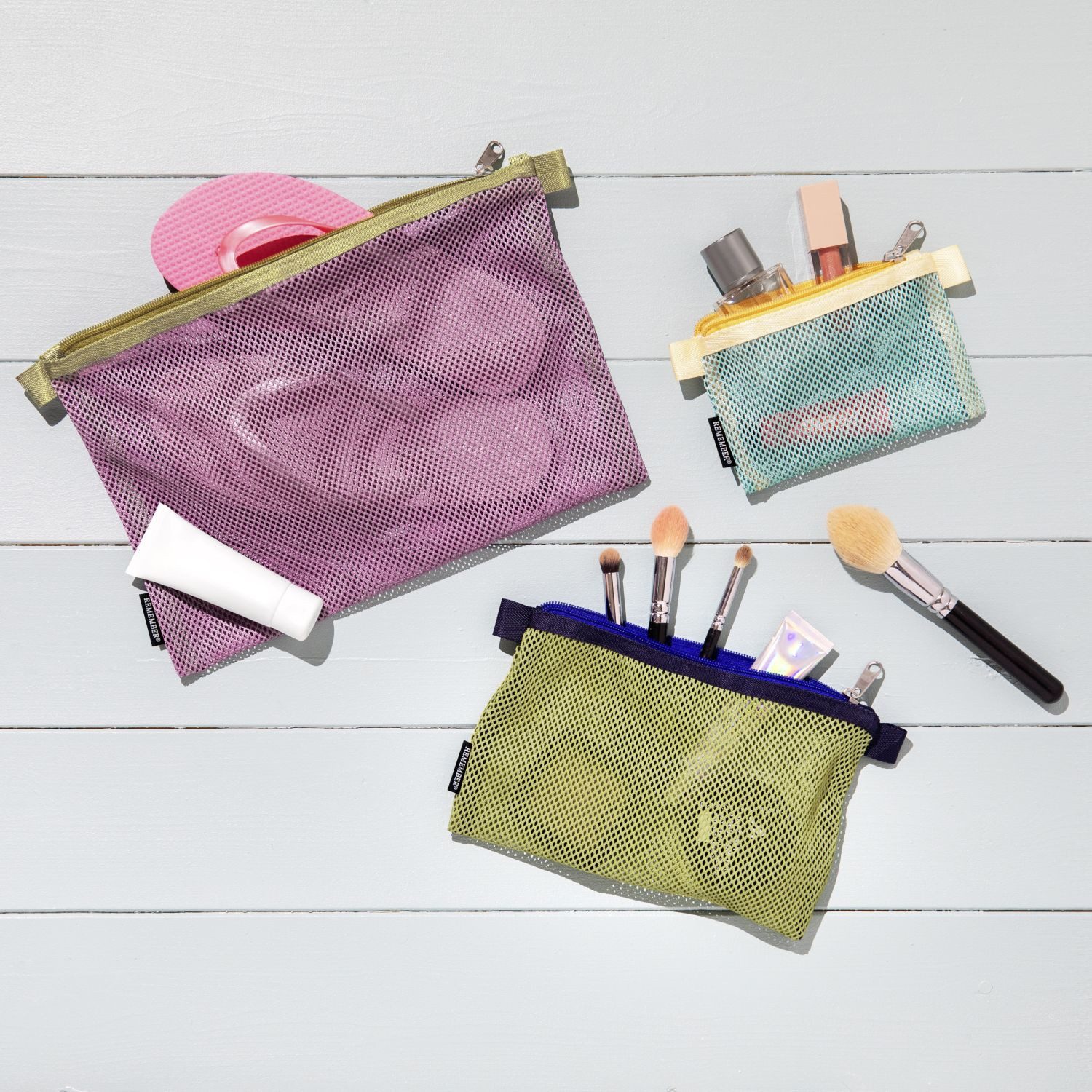 Remember Reisetasche Mesh-Bag Set Jordy 3-teilig (3-tlg)