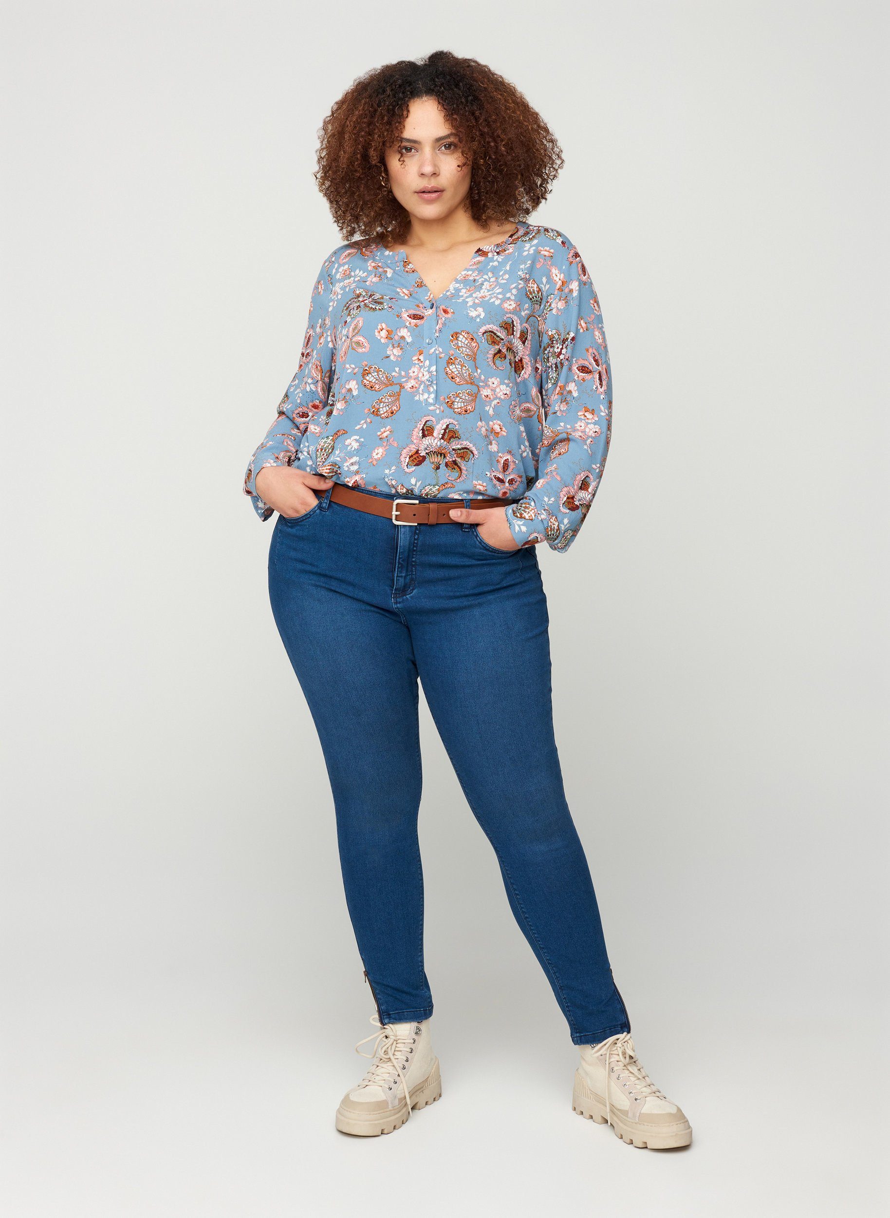 Zizzi Slim-fit-Jeans Große Größen Damen Hochtaillierte Super Slim Cropped  Jeans online kaufen | OTTO