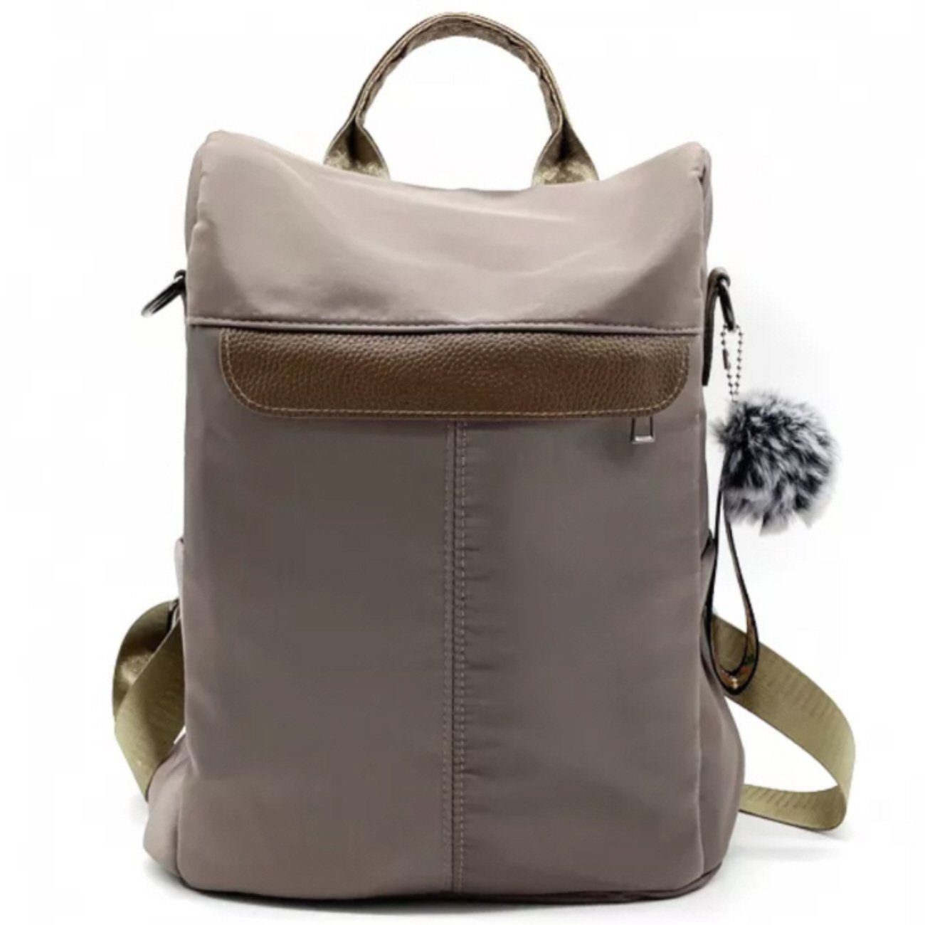 SHG Tagesrucksack ☼ Damenrucksack Freizeitrucksack Cityrucksack leicht beige / grau