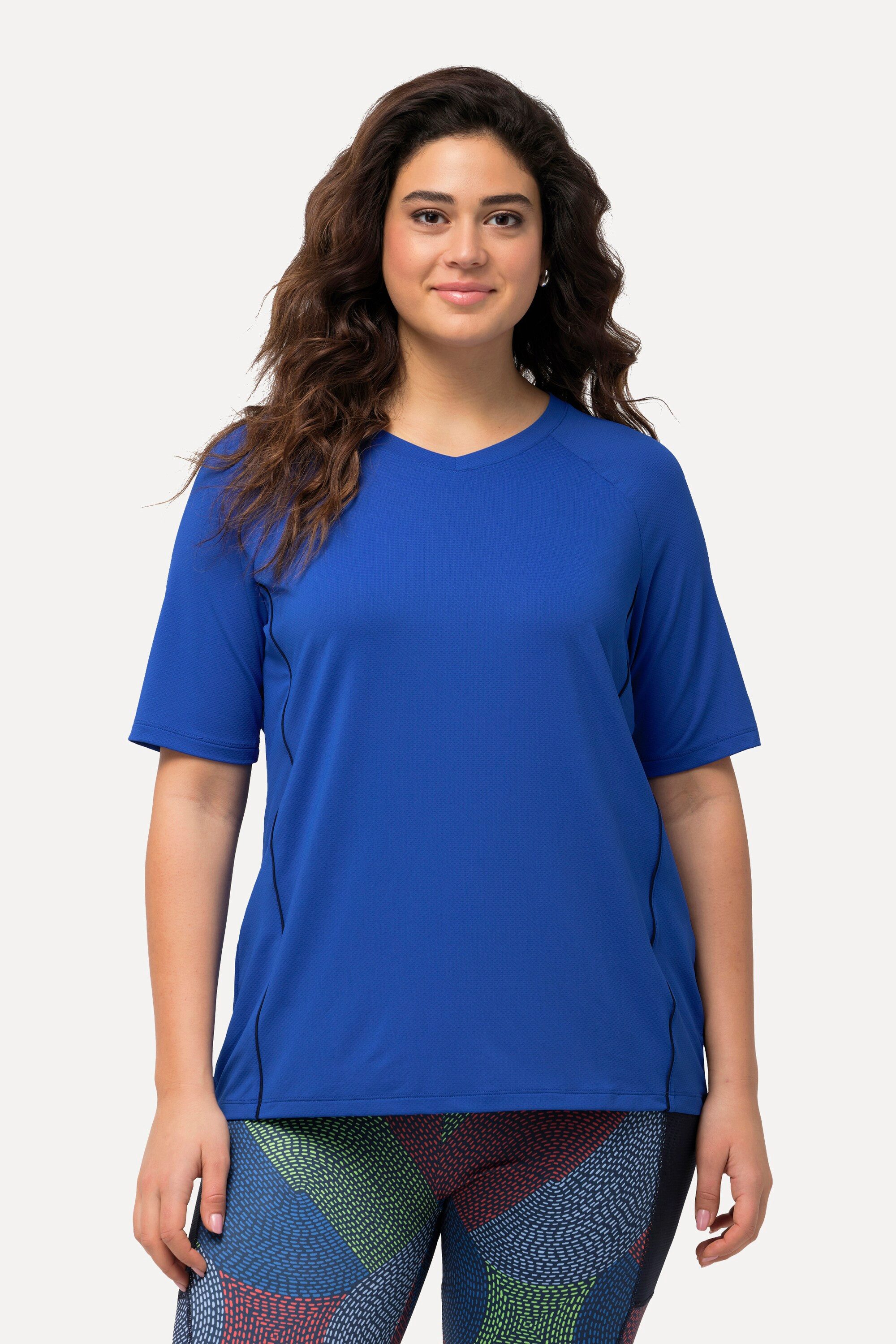 T-Shirt T-Shirt UV-Schutz 50+ V-Ausschnitt Halbarm