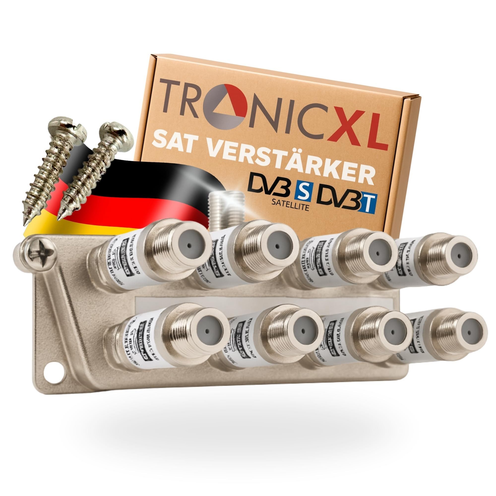 8-fach Sat Splitter 160dB Verstärker Antennenverteiler DVB-S2 DVB-T2 Leistungsverstärker