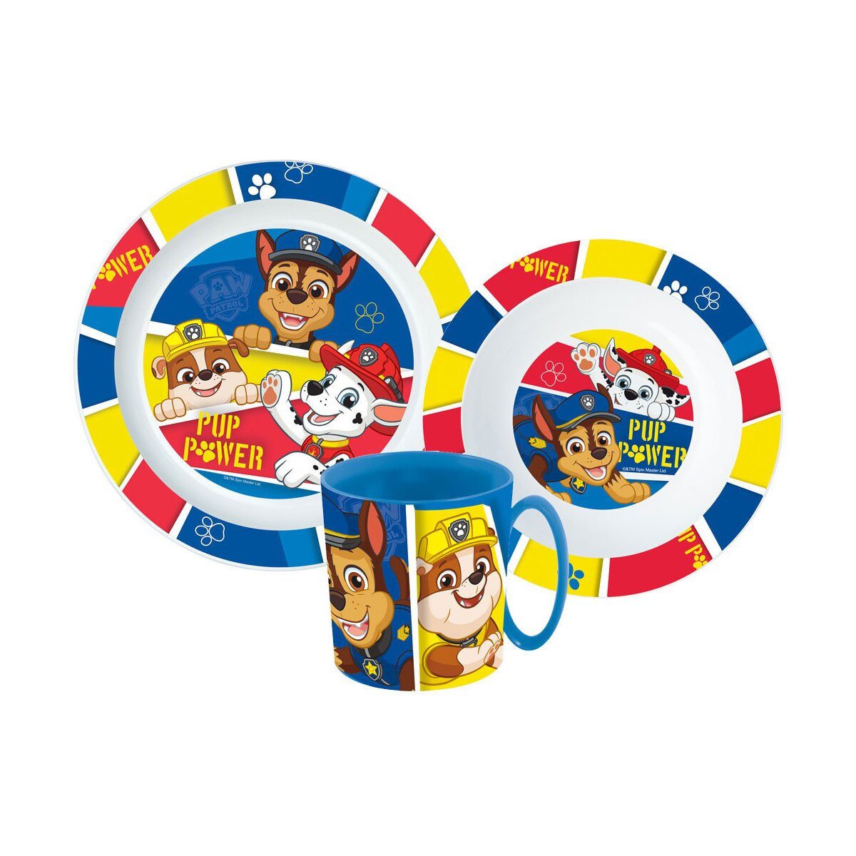 PAW PATROL Kindergeschirr-Set Paw Patrol Pup Power Essservice Mikro Kunststoff 350ml