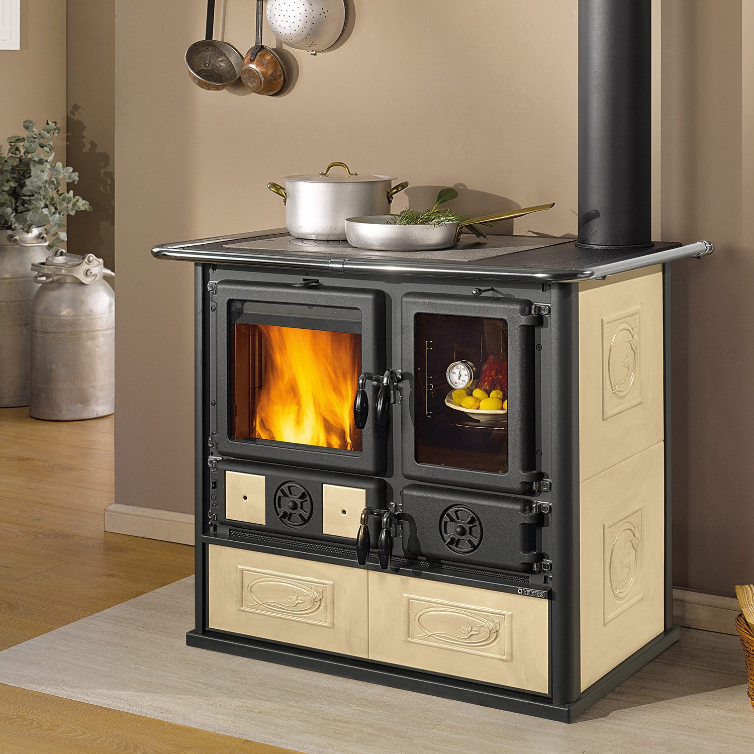 La Nordica Kaminofen La Nordica Rosa Reverse 2.0 Küchenofen Liberty Bordeaux, 8.2 kW, Küchenofen