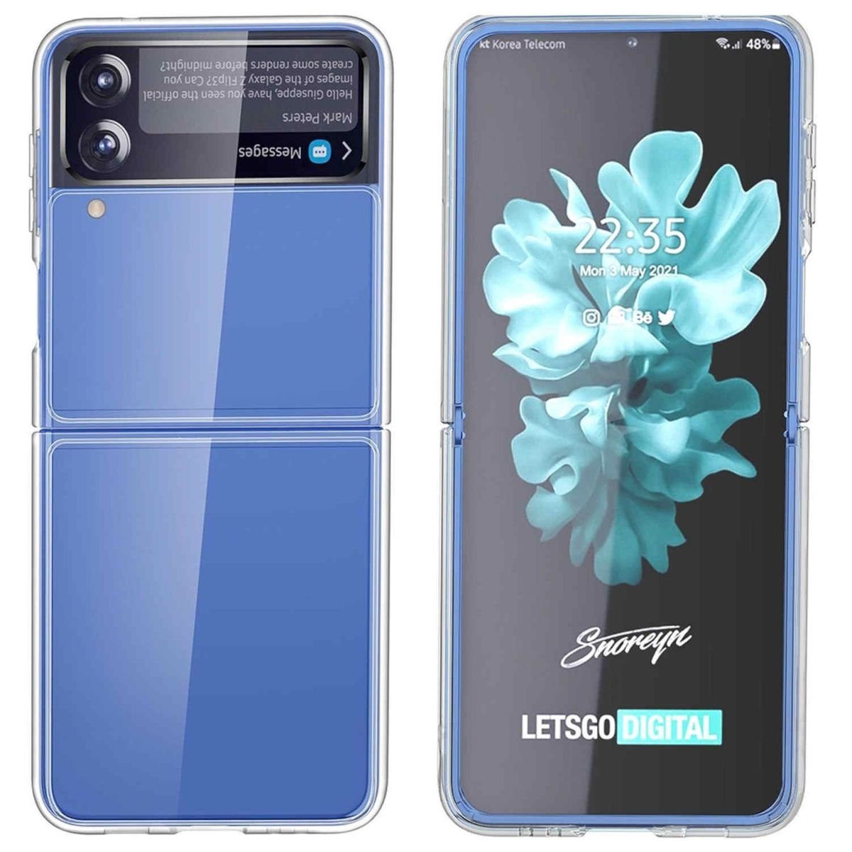 Handyhülle Für Samsung Galaxy Z Flip4 5G Shockproof Kunststoff / Silikon Case TPU Schutz Transparent Handy Hülle Cover