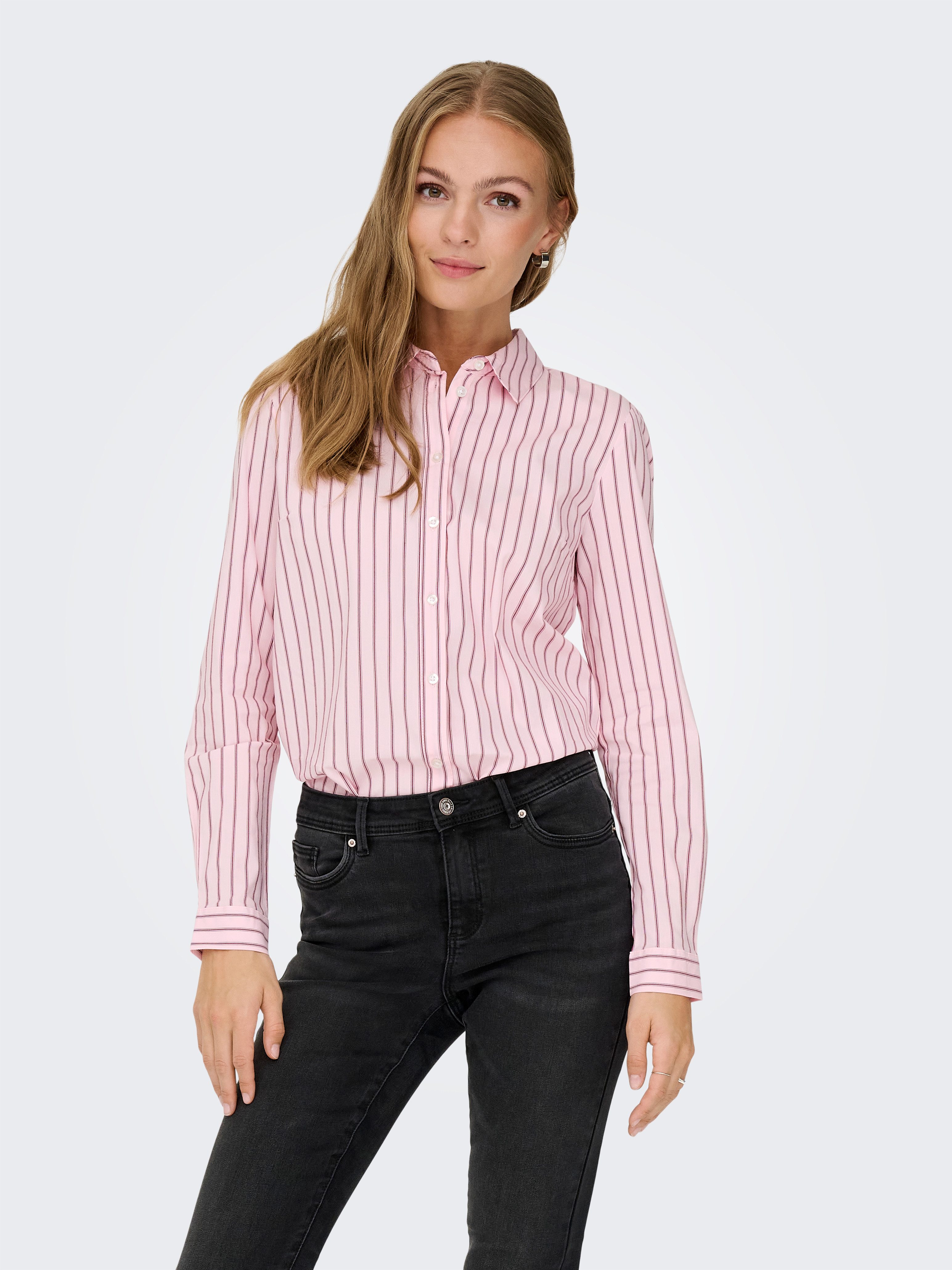 JDY Hemdbluse JDYMIO L/S SHIRT WVN NOOS unifarben oder gestreift günstig online kaufen